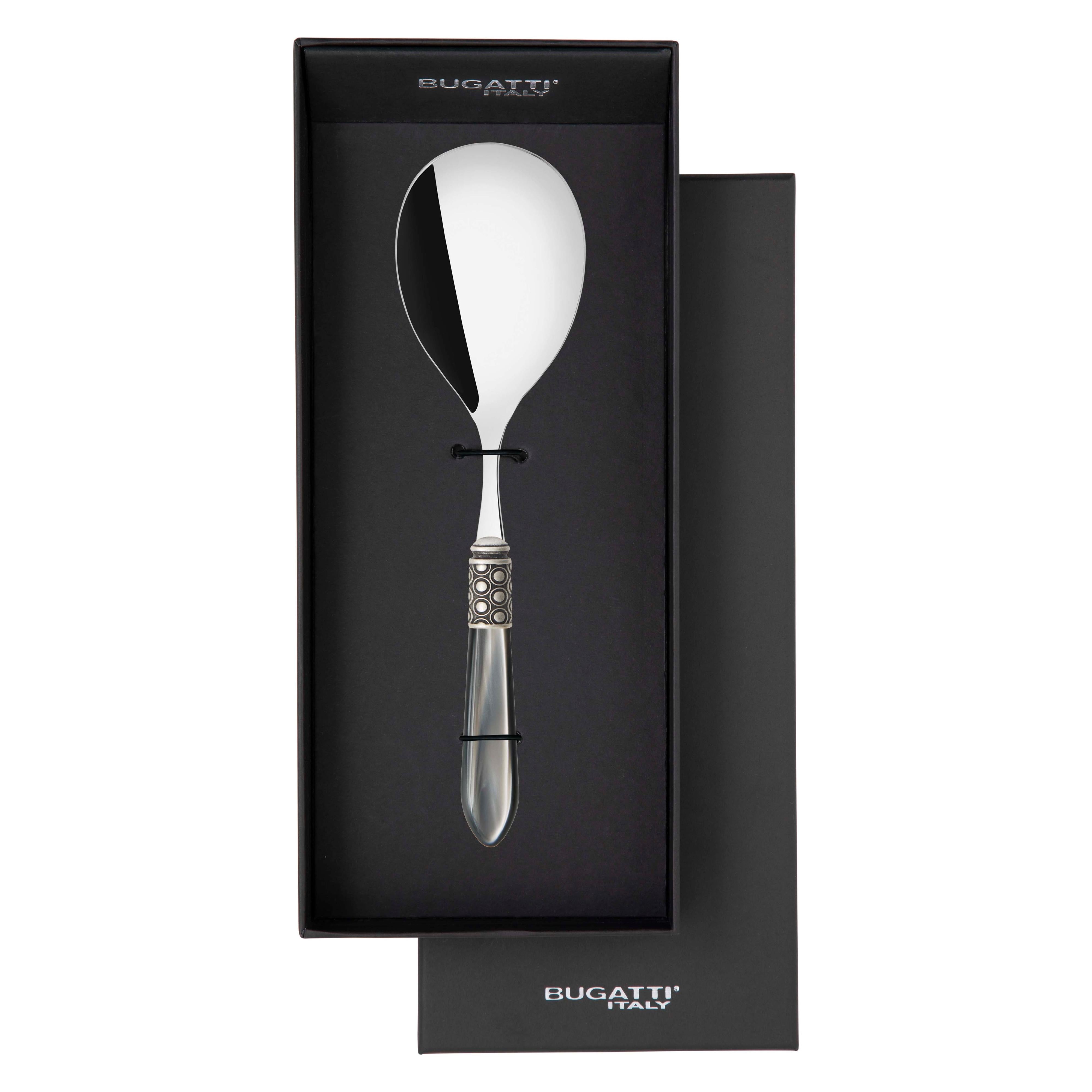 Optical Antique Rice Casserole Serving Spoon in gift box - gray