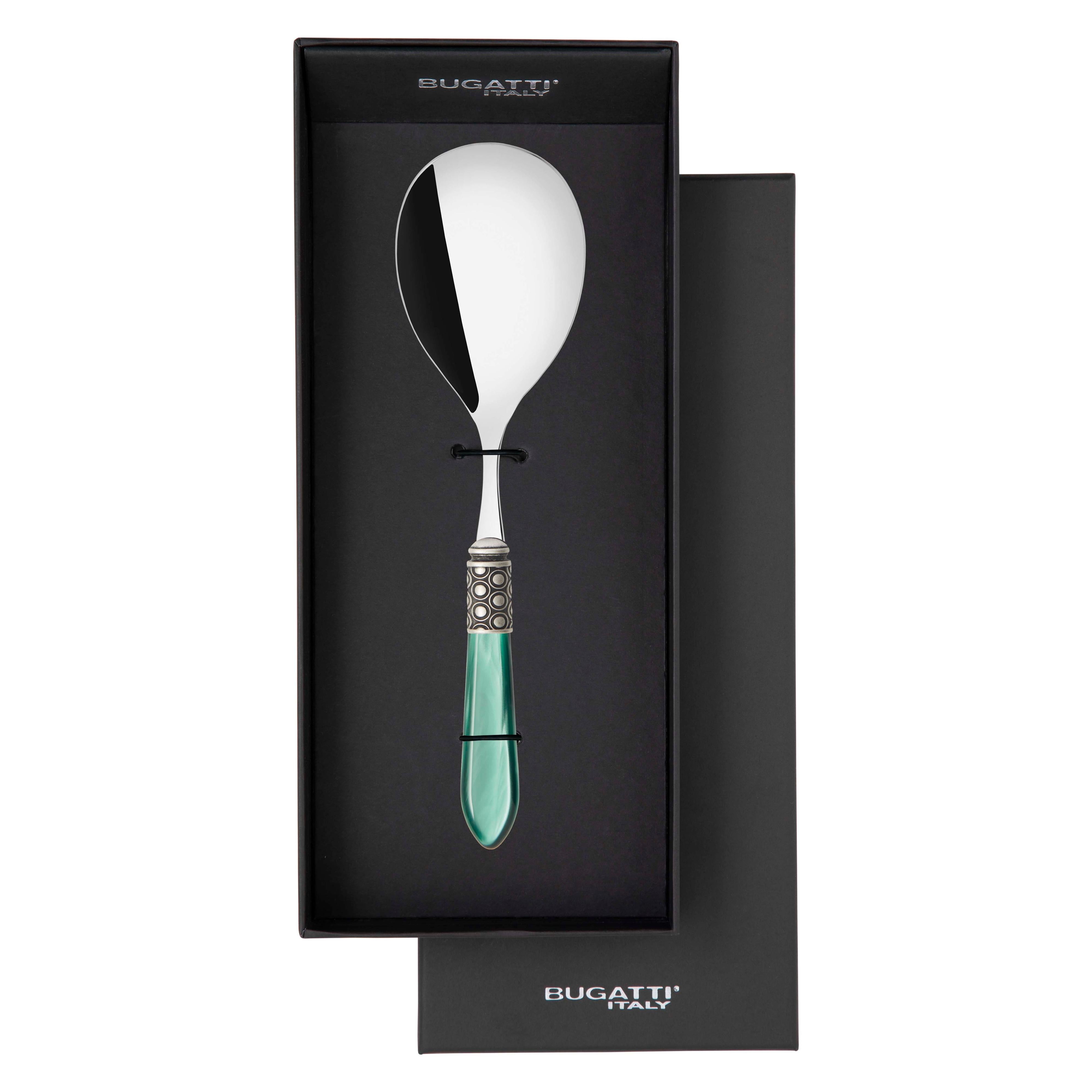 Optical Antique Rice Casserole Serving Spoon in gift box - green
