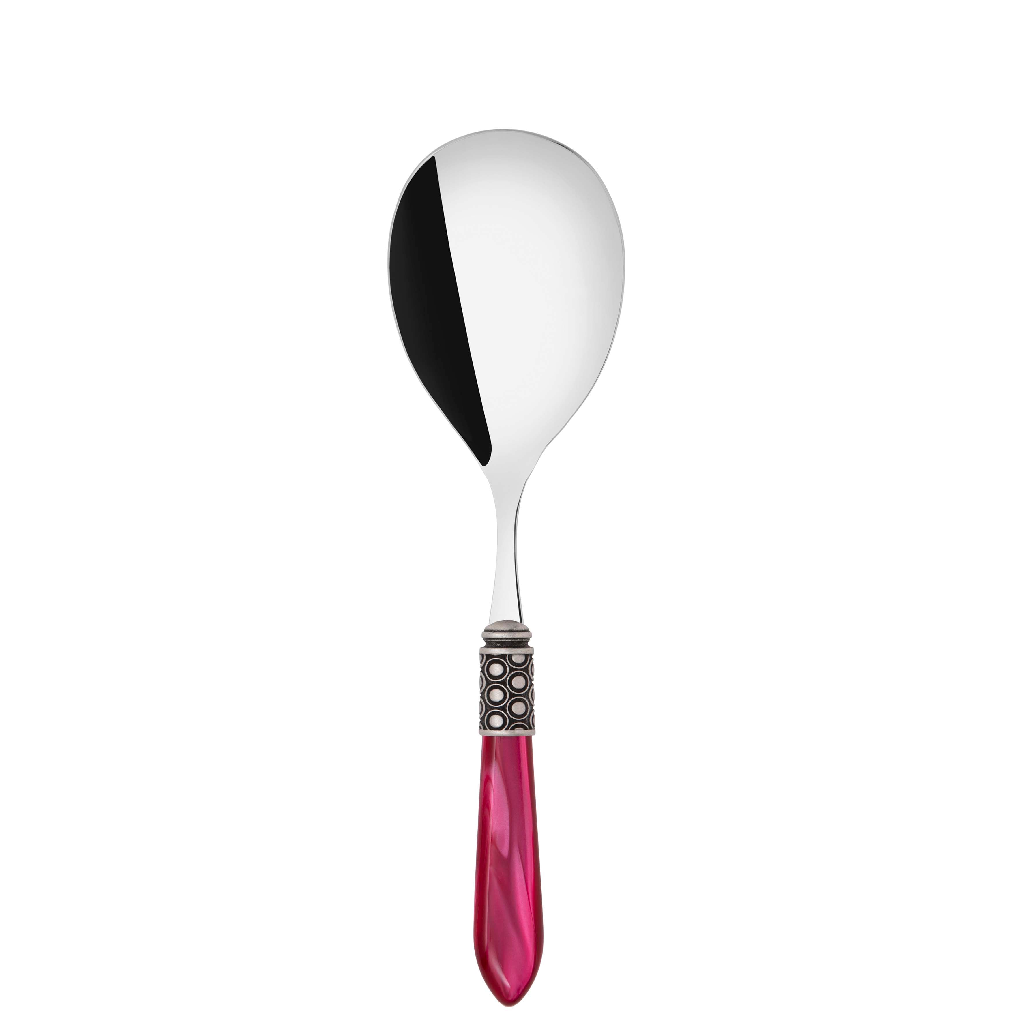 Optical Antique Rice Casserole Serving Spoon in gift box - raspberry