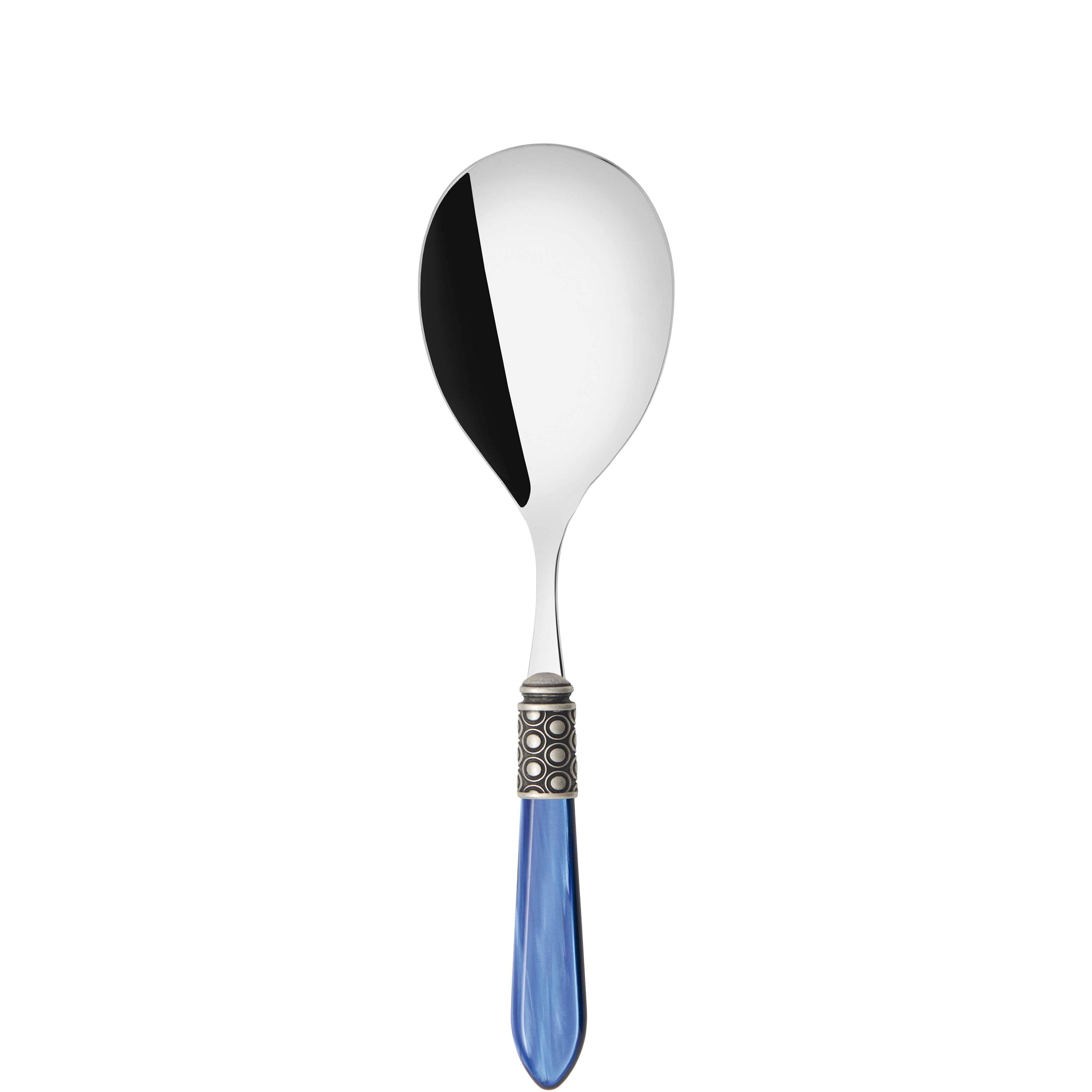 Optical Antique Rice Casserole Serving Spoon in gift box - royal blue