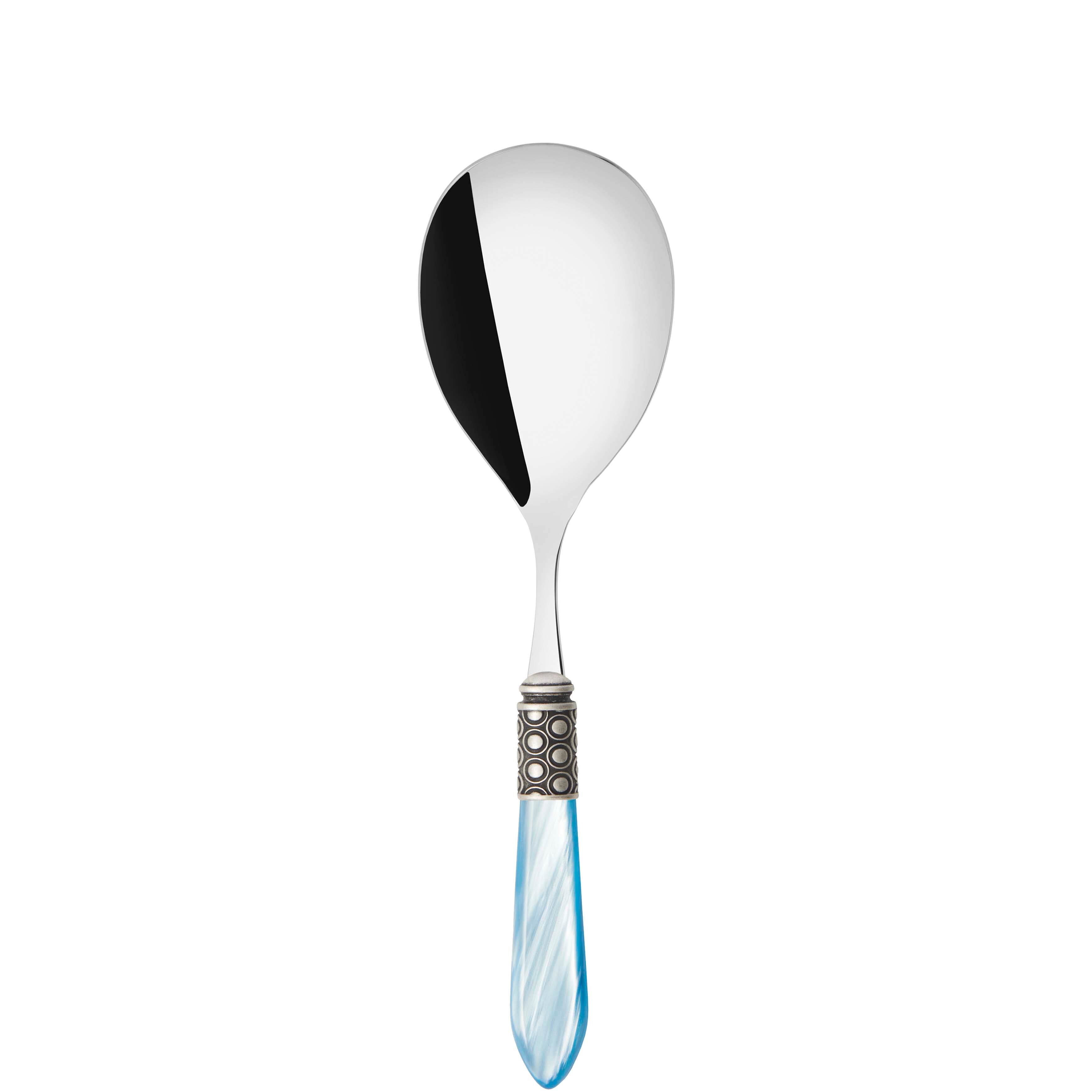 Optical Antique Rice Casserole Serving Spoon in gift box - sky blue