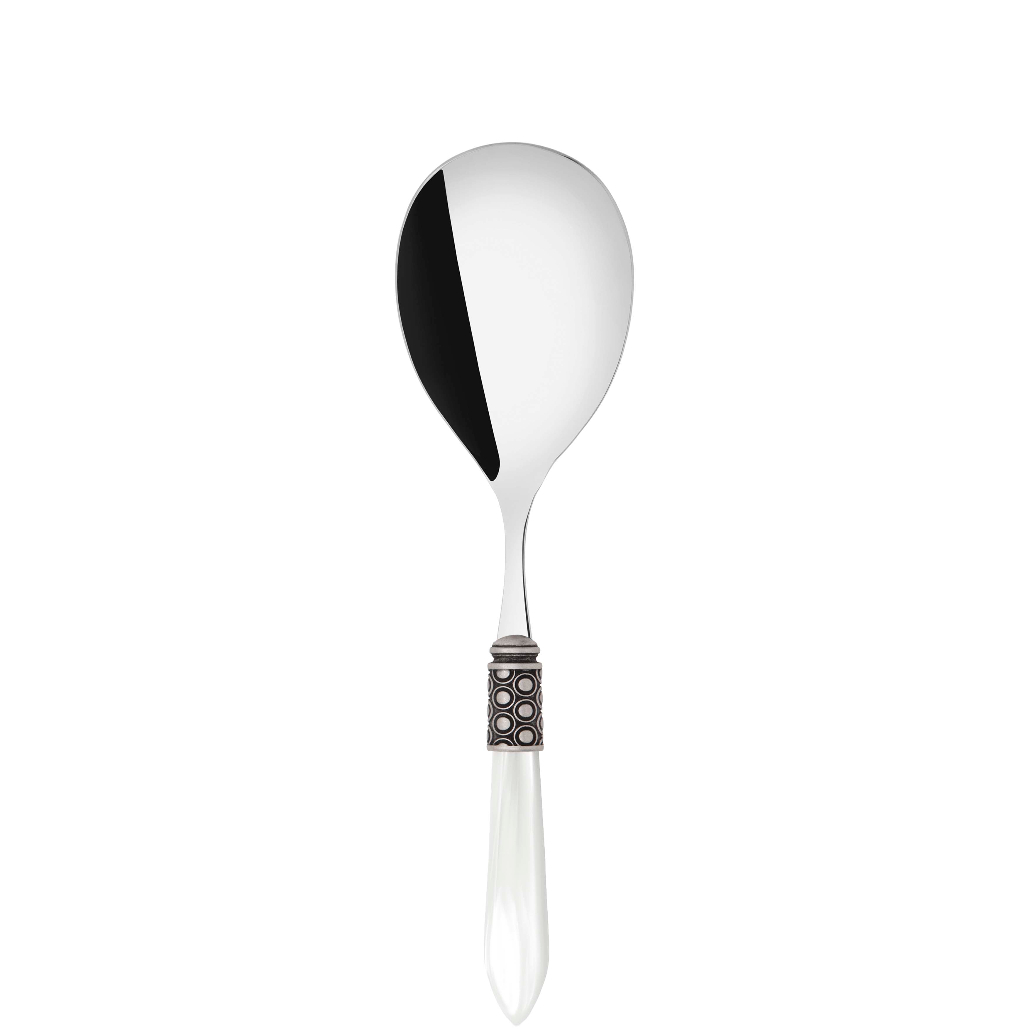 Optical Antique Rice Casserole Serving Spoon in gift box - white