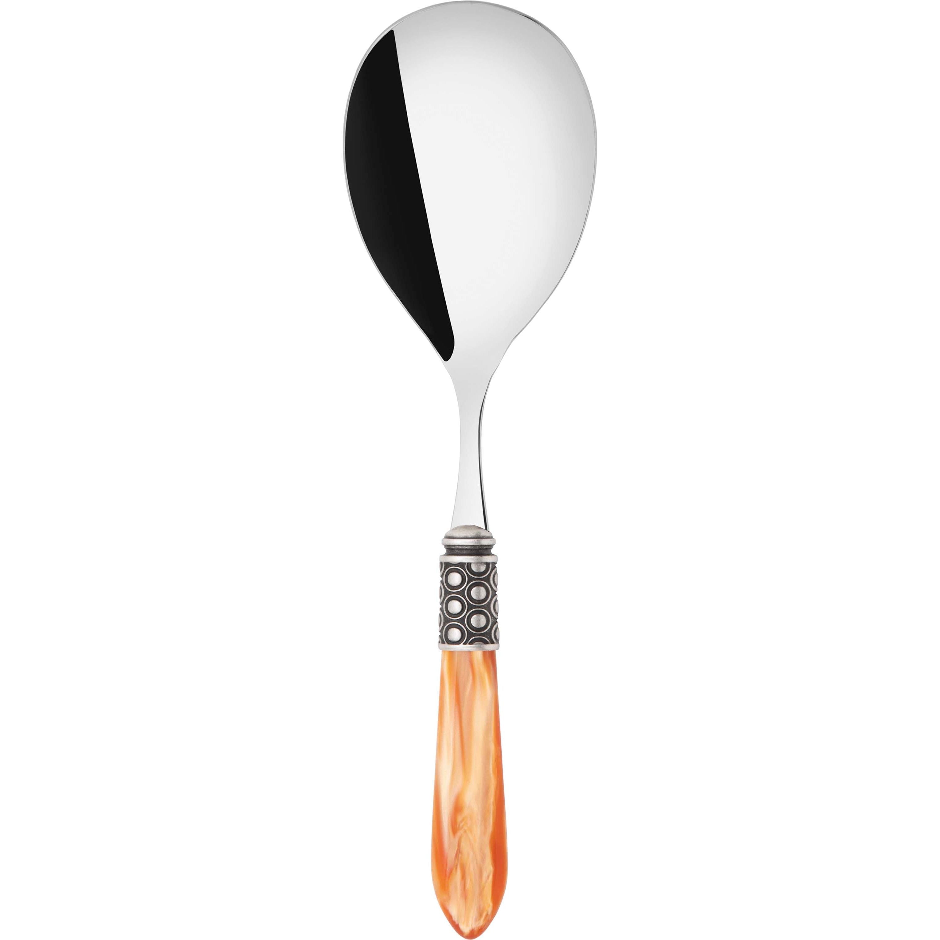 Optical Antique Rice Casserole Serving Spoon - tangerine