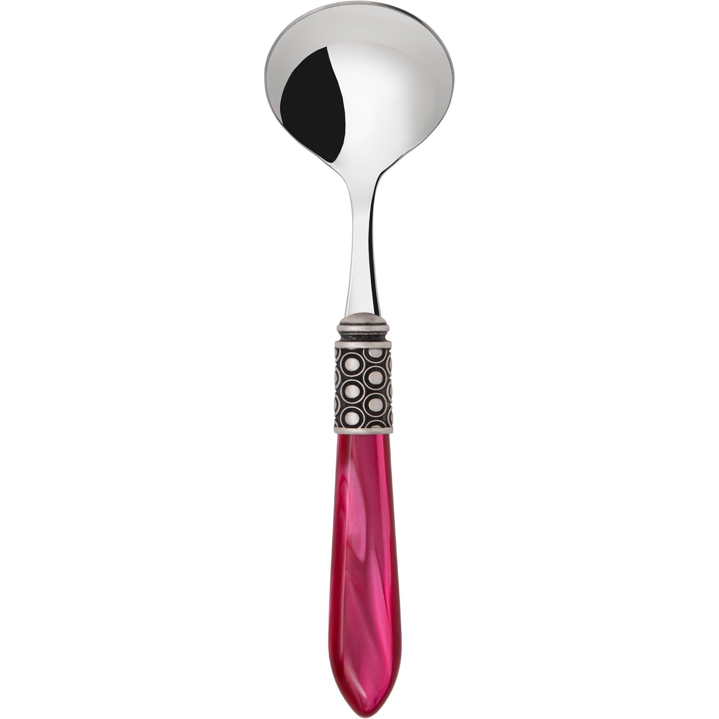 Optical Antique Sauce / Gravy Ladle - raspberry