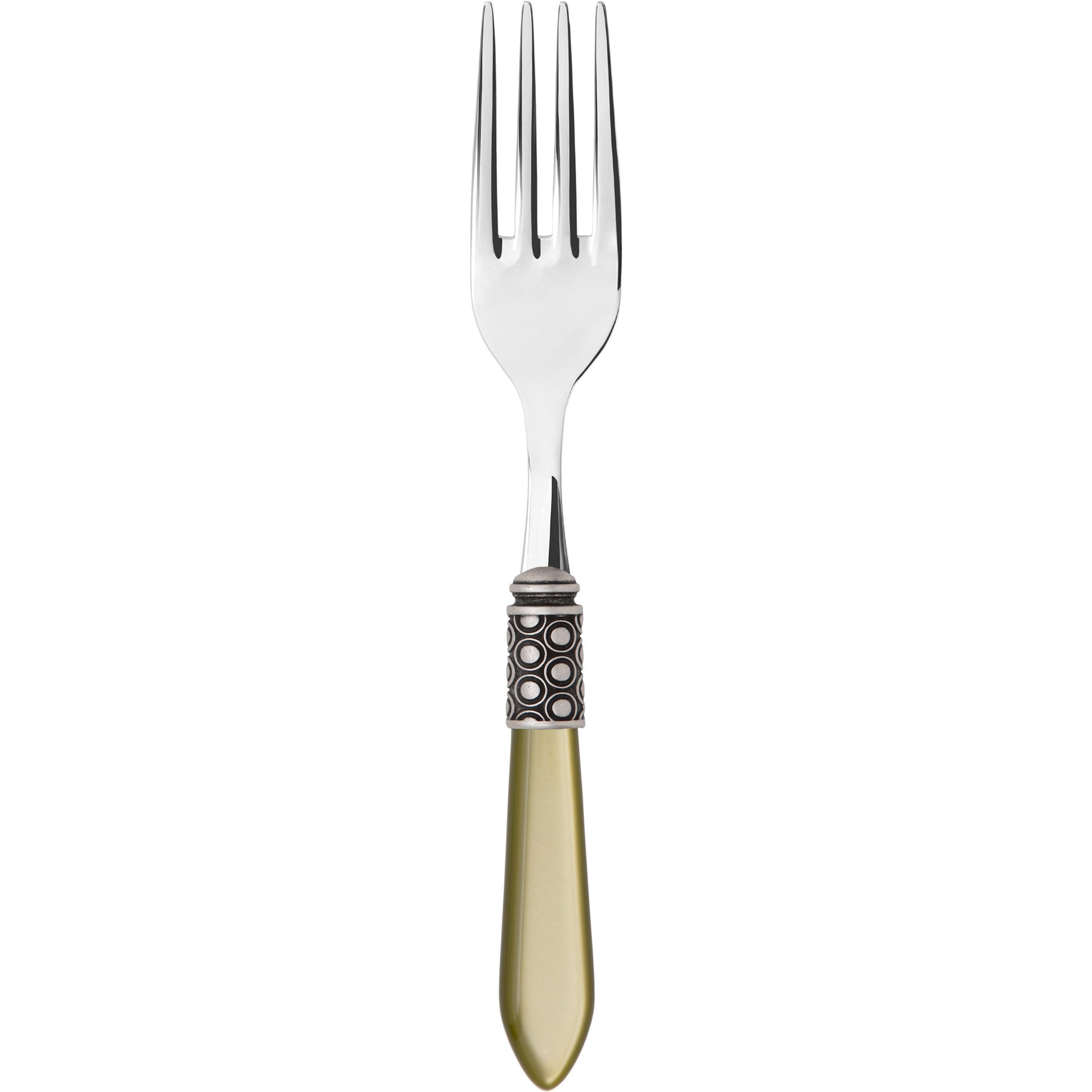 Optical Antique Serving Fork - chartreuse green