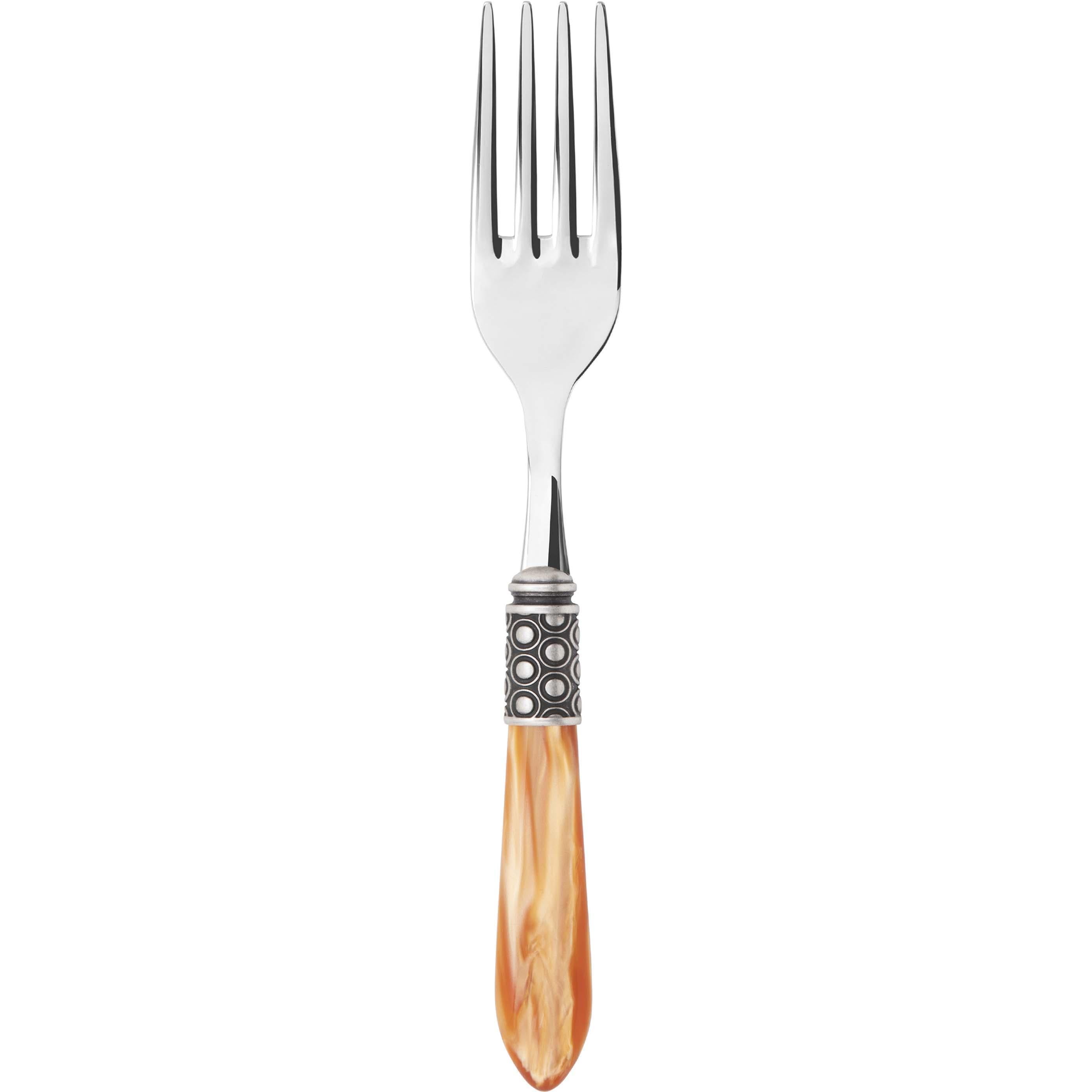 Optical Antique Serving Fork - tangerine