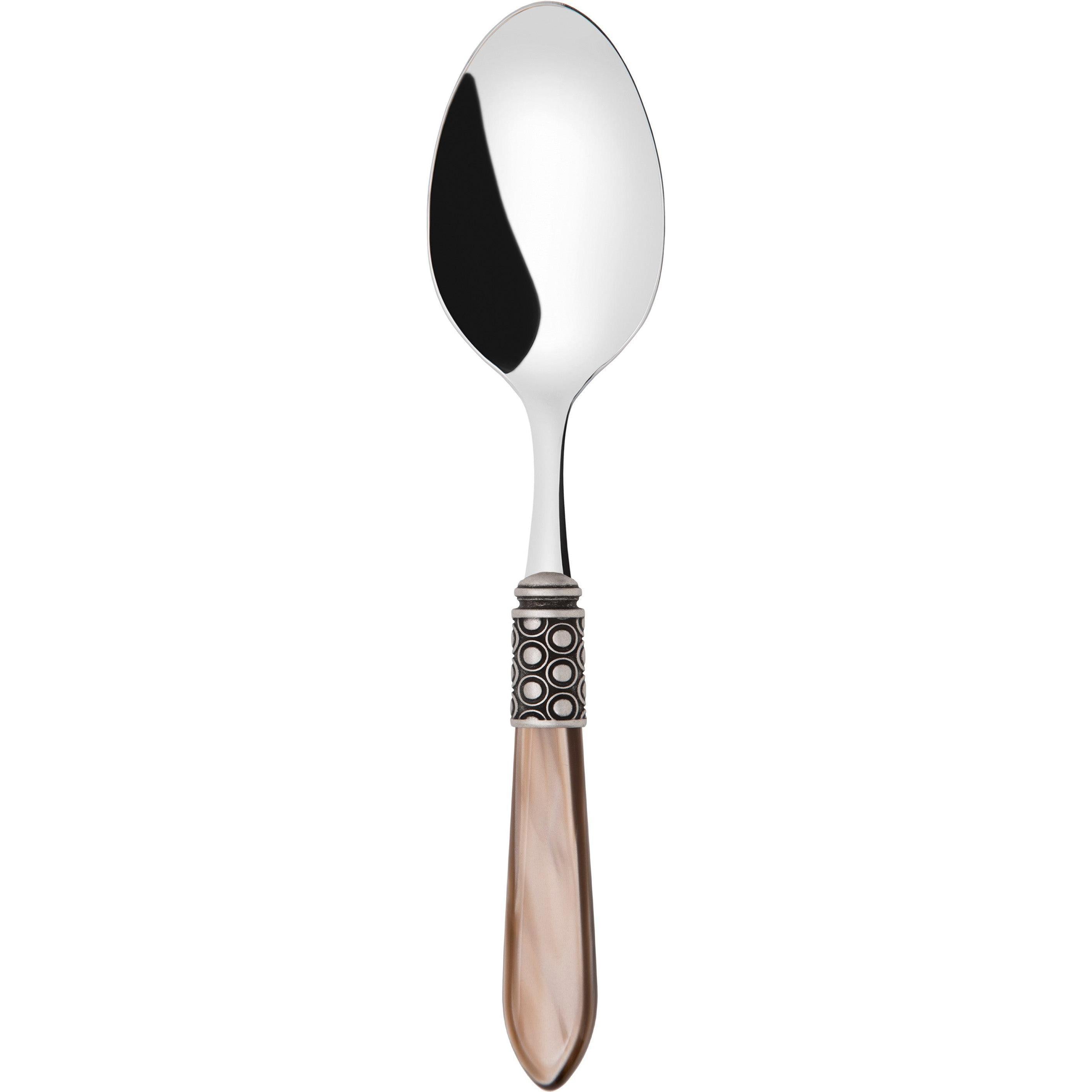 Optical Antique Serving Spoon - taupe