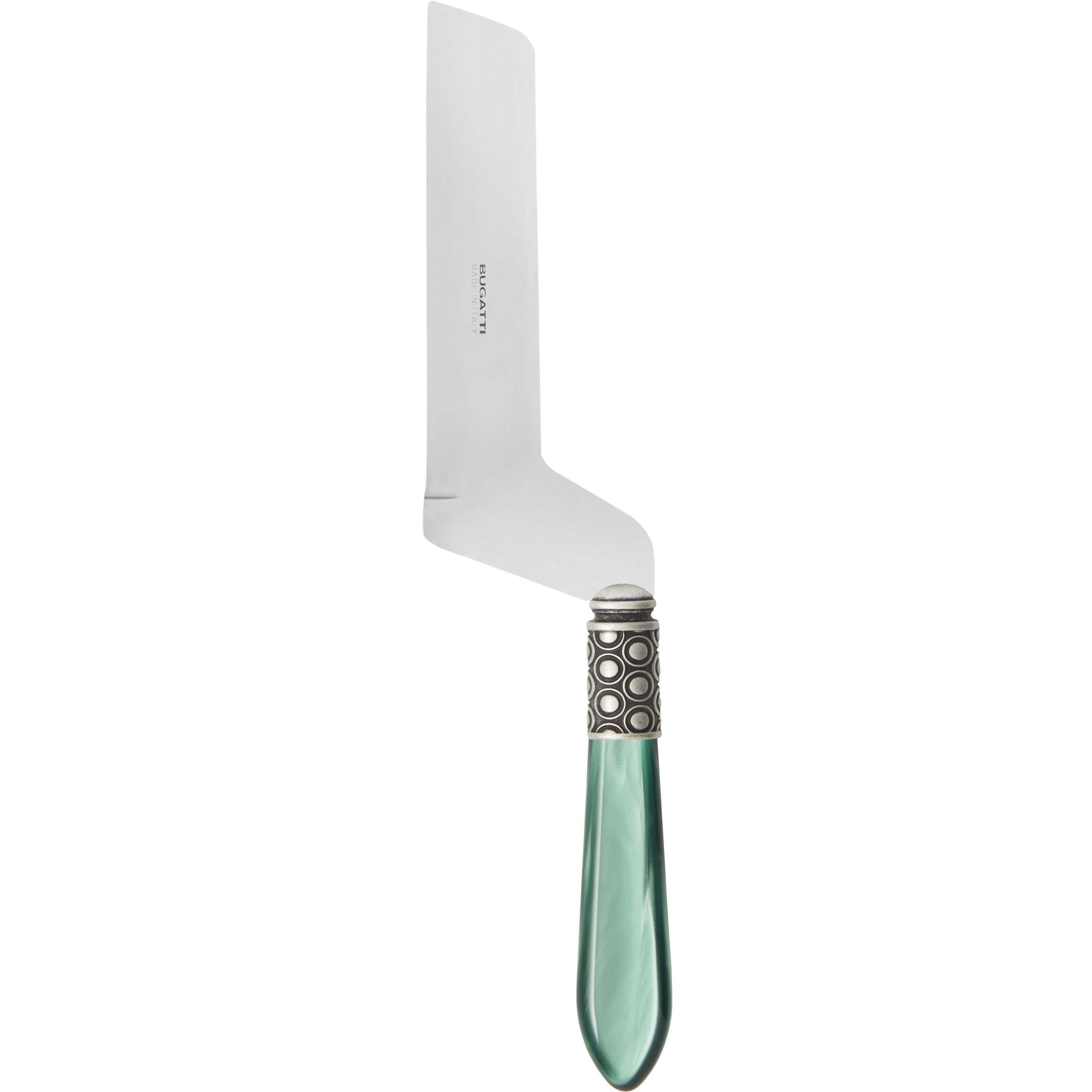 Optical Antique Soft Cheese Offset Knife - green