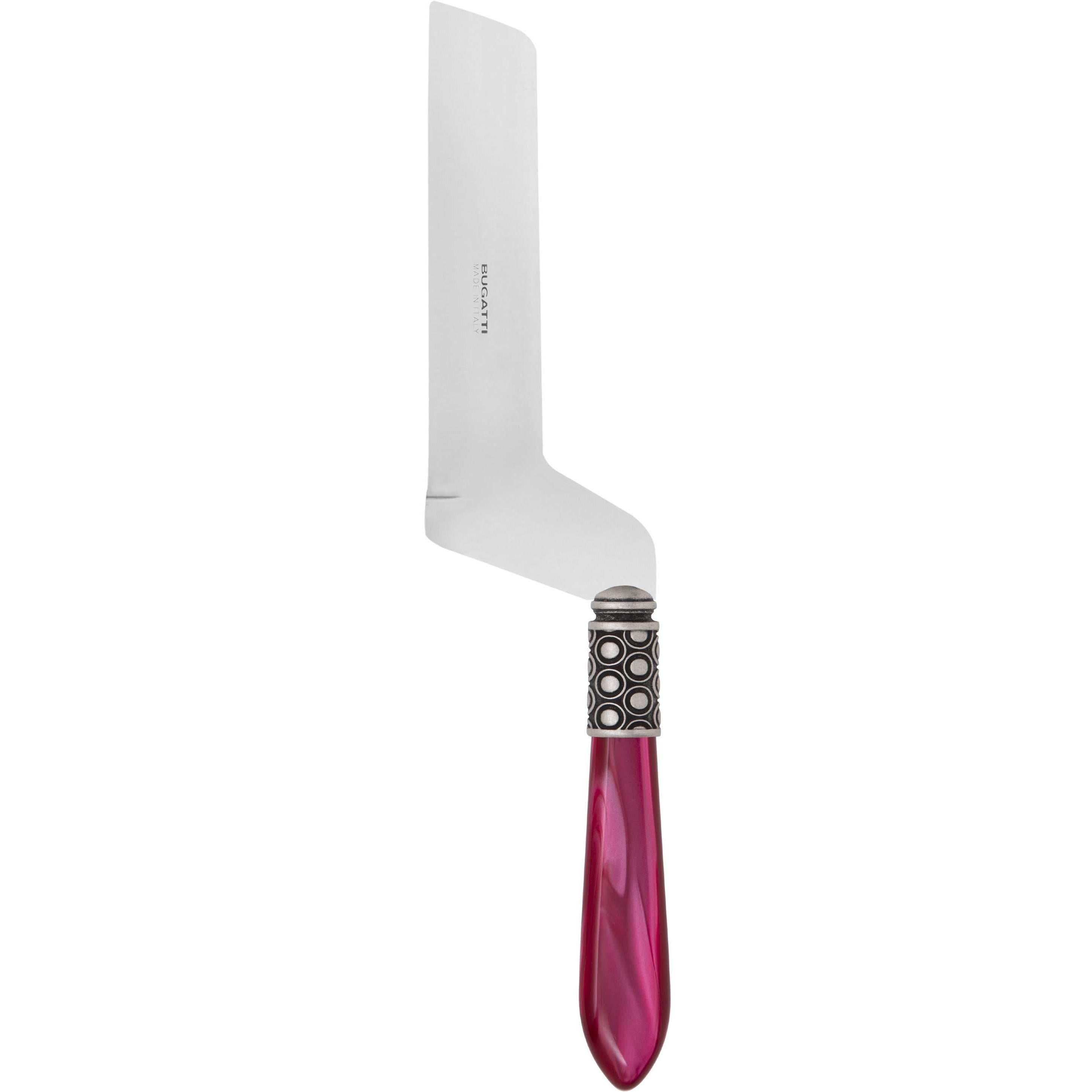 Optical Antique Soft Cheese Offset Knife - raspberry