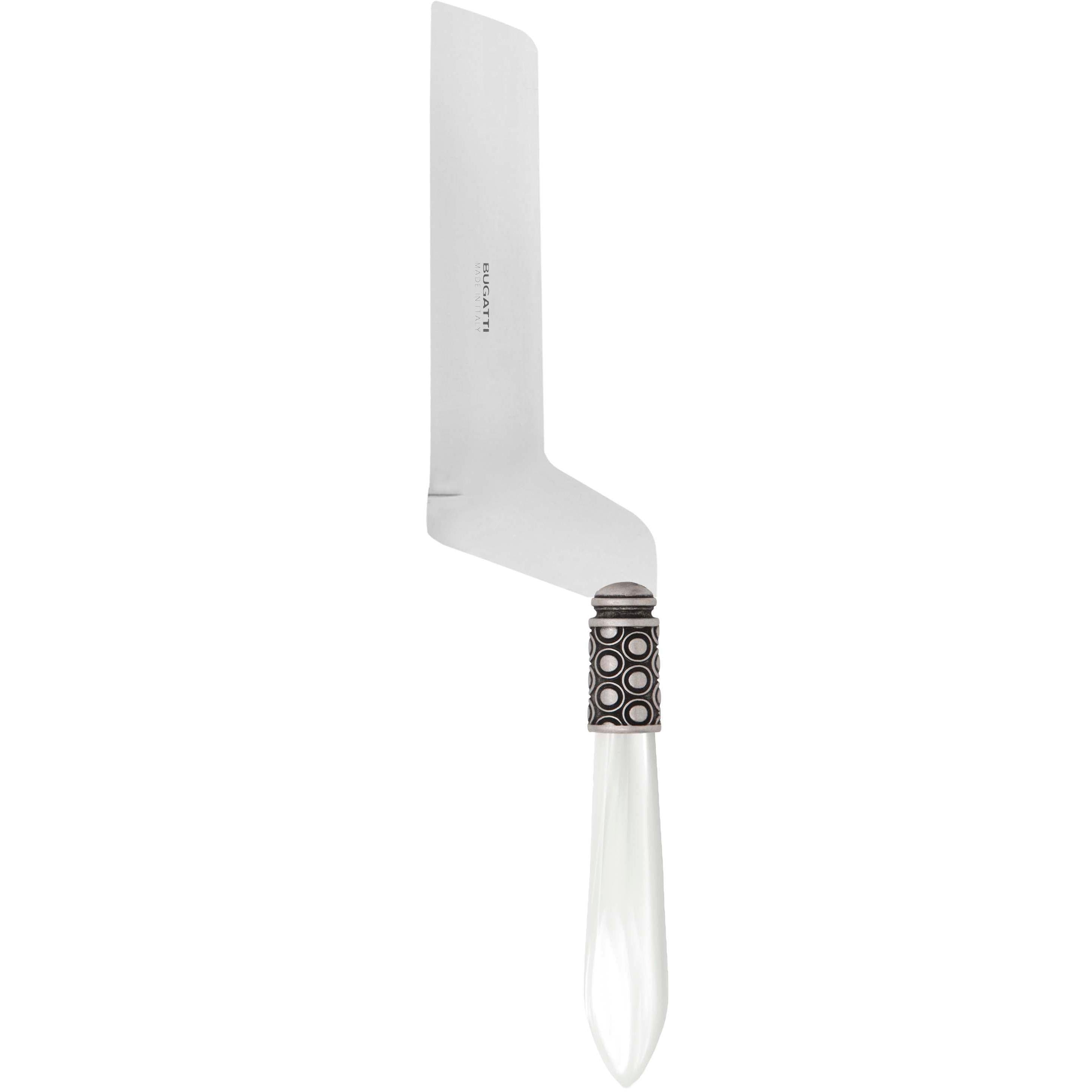 Optical Antique Soft Cheese Offset Knife - white