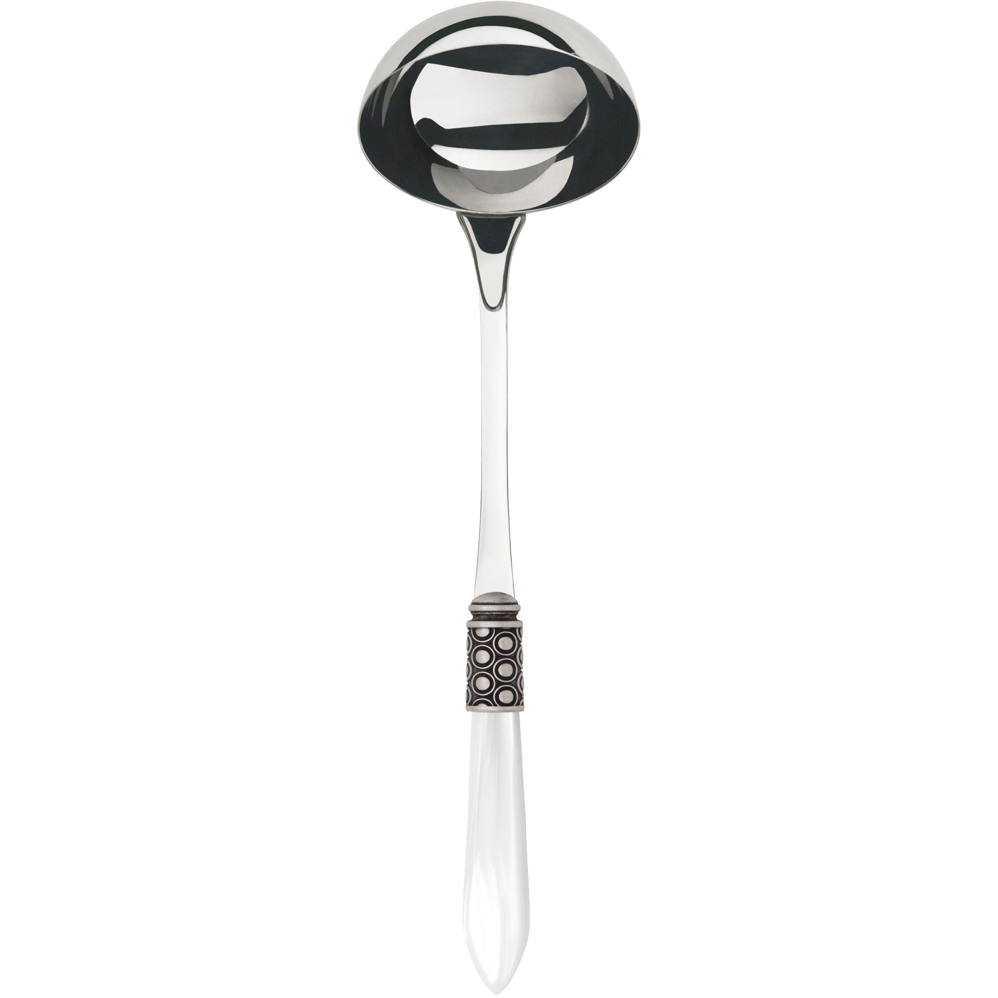 Optical Antique Soup Ladle - white