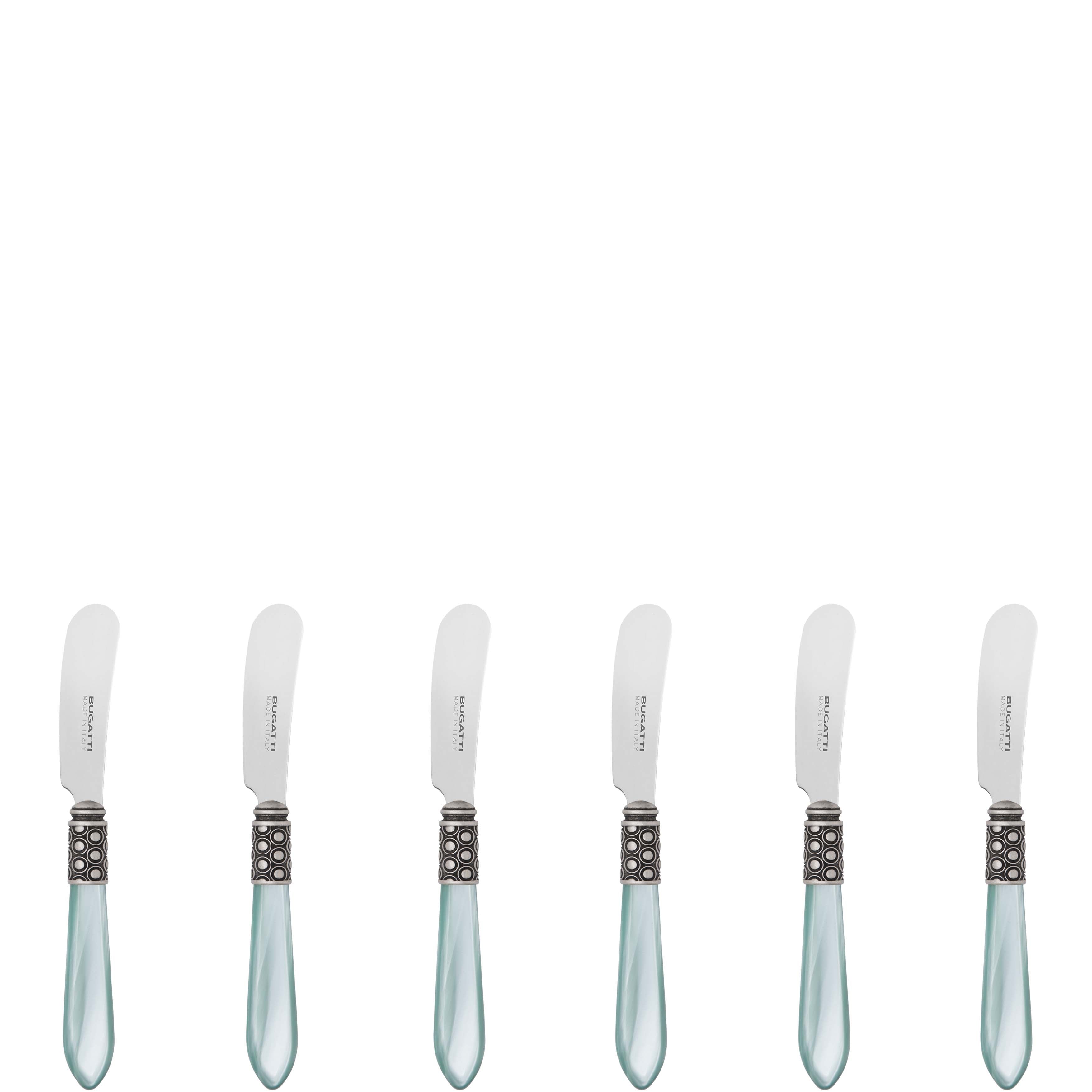 Optical Antique Spreader / Butter Knife Set - aqua-Casa Bugatti USA