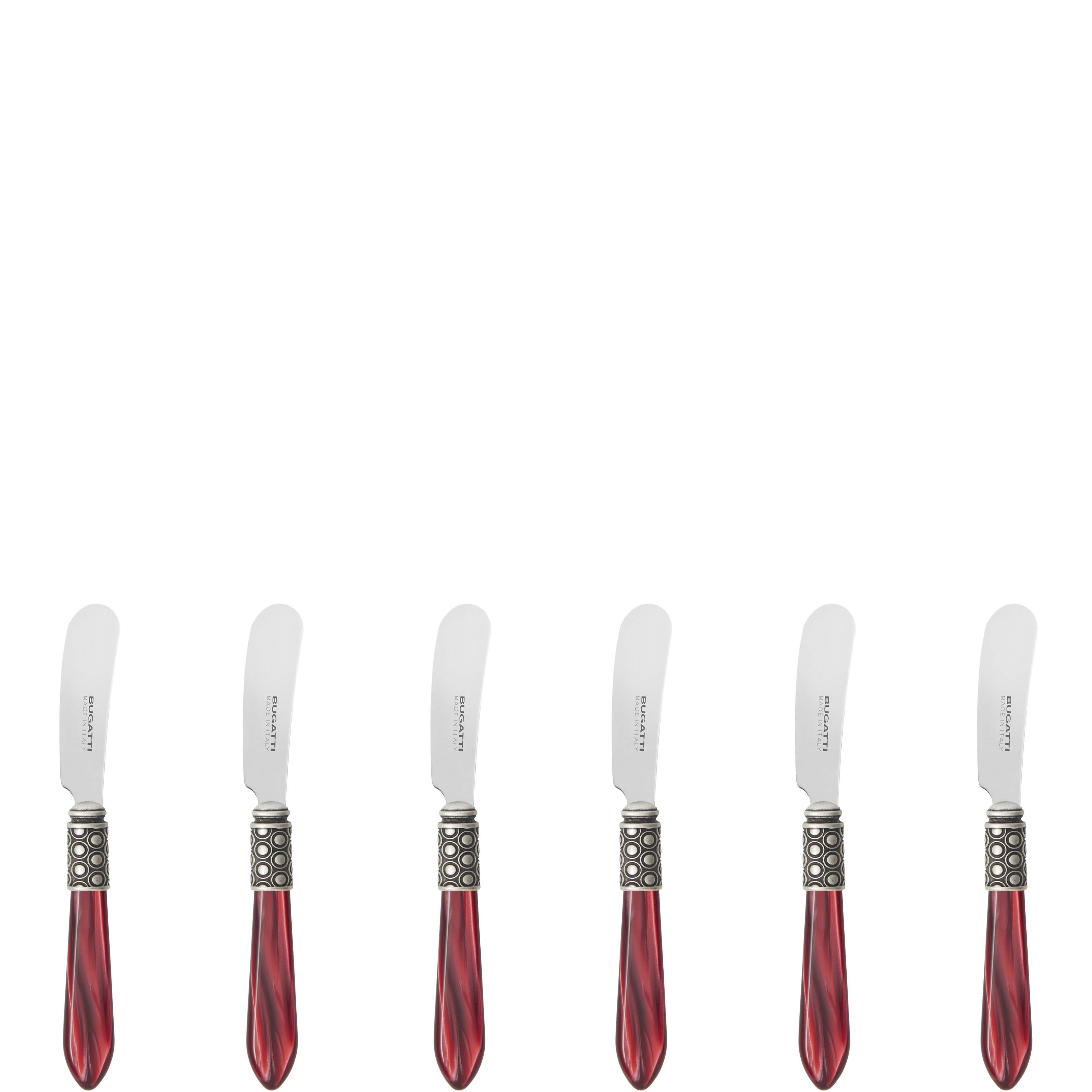 Optical Antique Spreader / Butter Knife Set -  burgundy