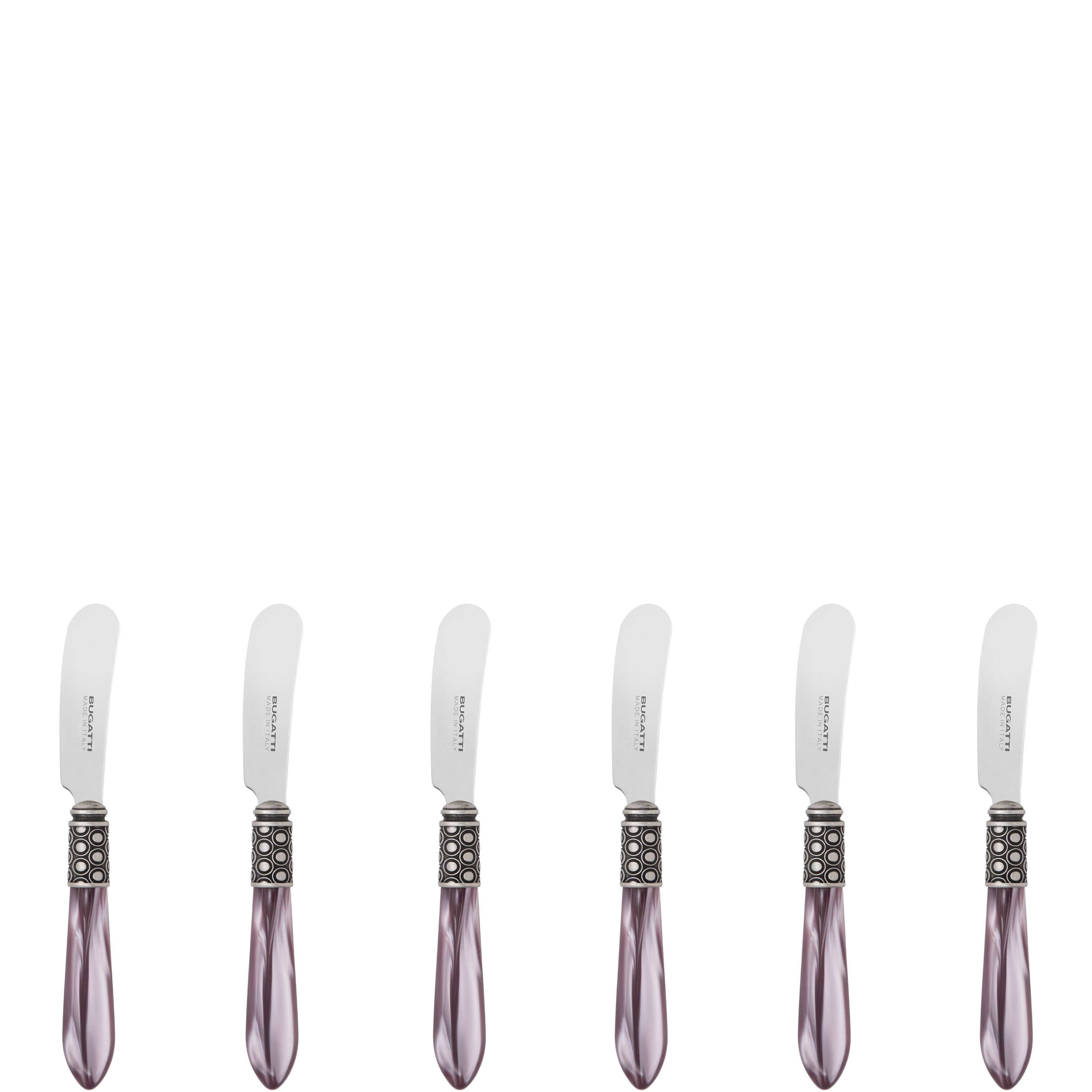 Optical Antique Spreader / Butter Knife Set - lilac