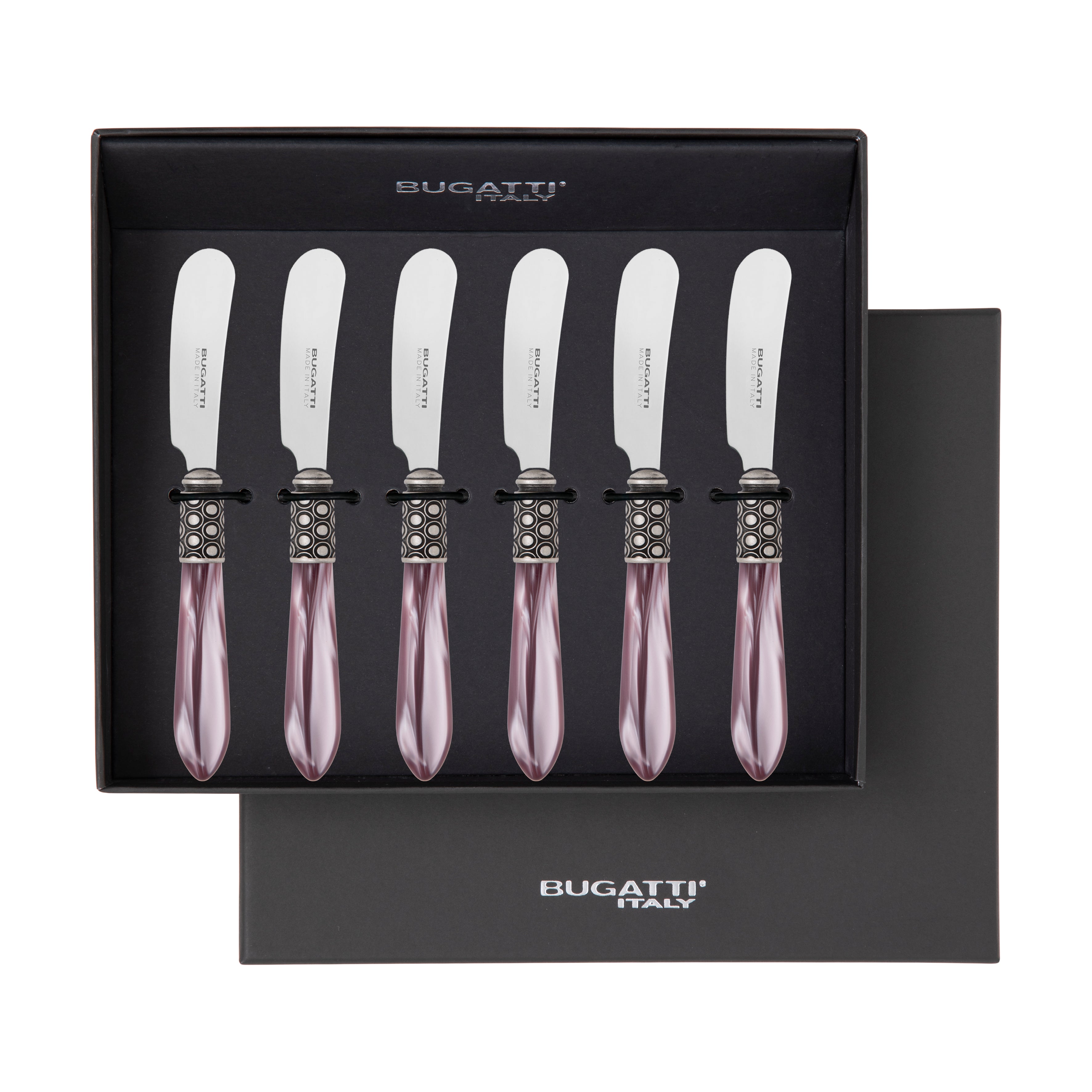 Optical Antique Spreader / Butter Knife Set - lilac
