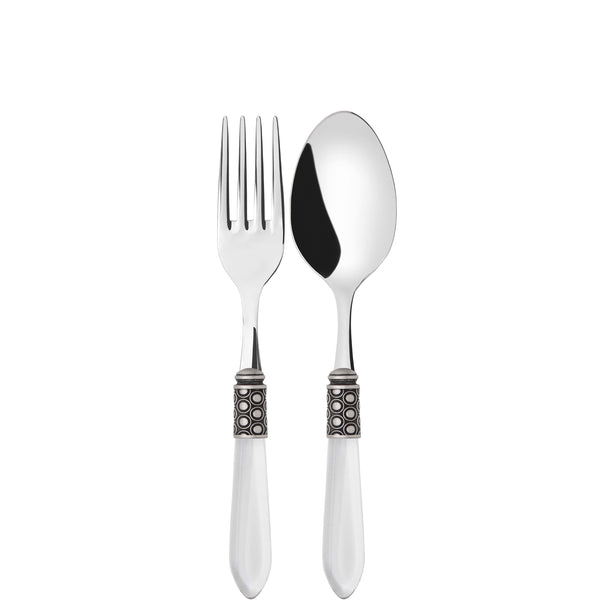 Optical Antique 2 Piece Serving Set, Clear — Casa Bugatti