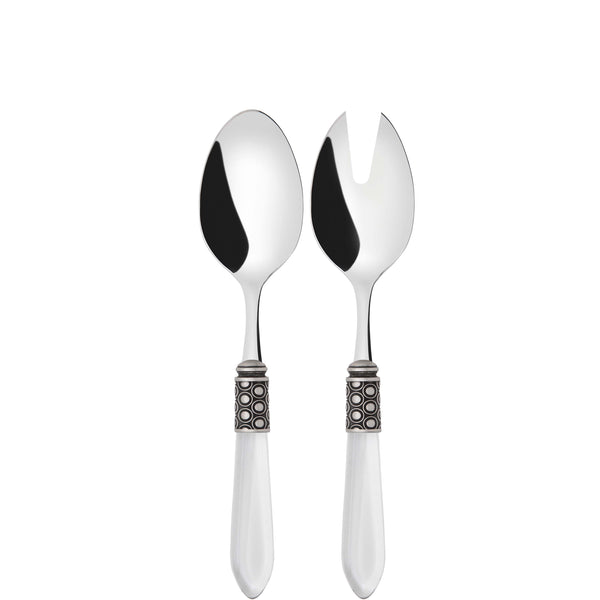Optical Antique 2 Piece Salad Servers - Clear-Casa Bugatti USA