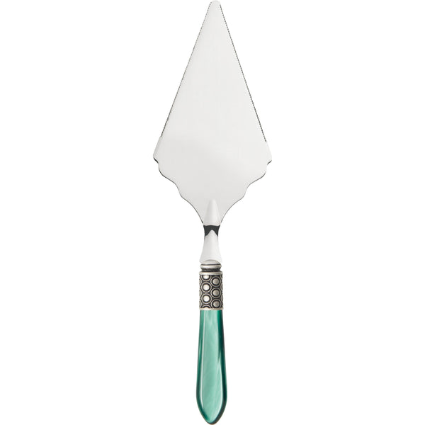 Optical Antique Large Cake Server Serrated - green