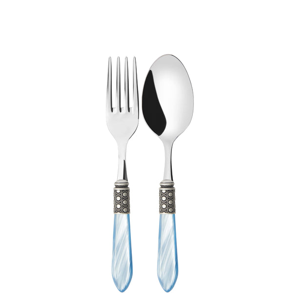 Optical Antique 2 Piece Serving Set - Sky Blue-Casa Bugatti USA