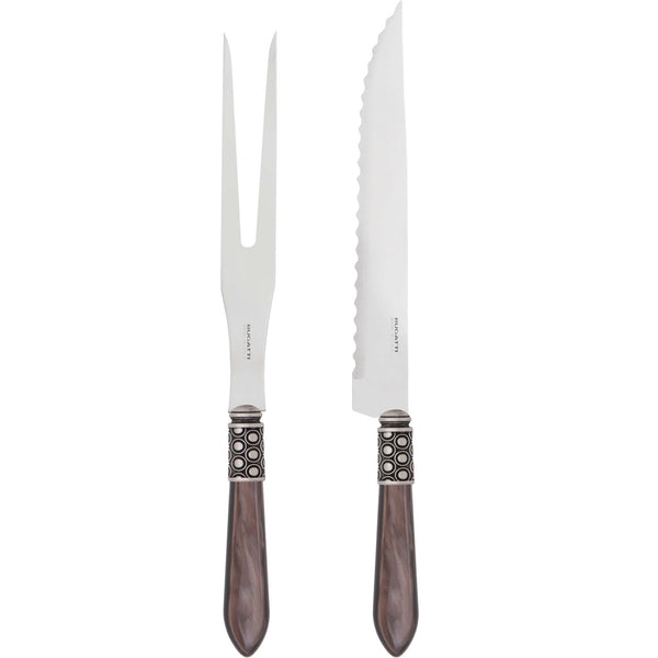 Optical Antique Roast Carving Set, Chocolate — Casa Bugatti