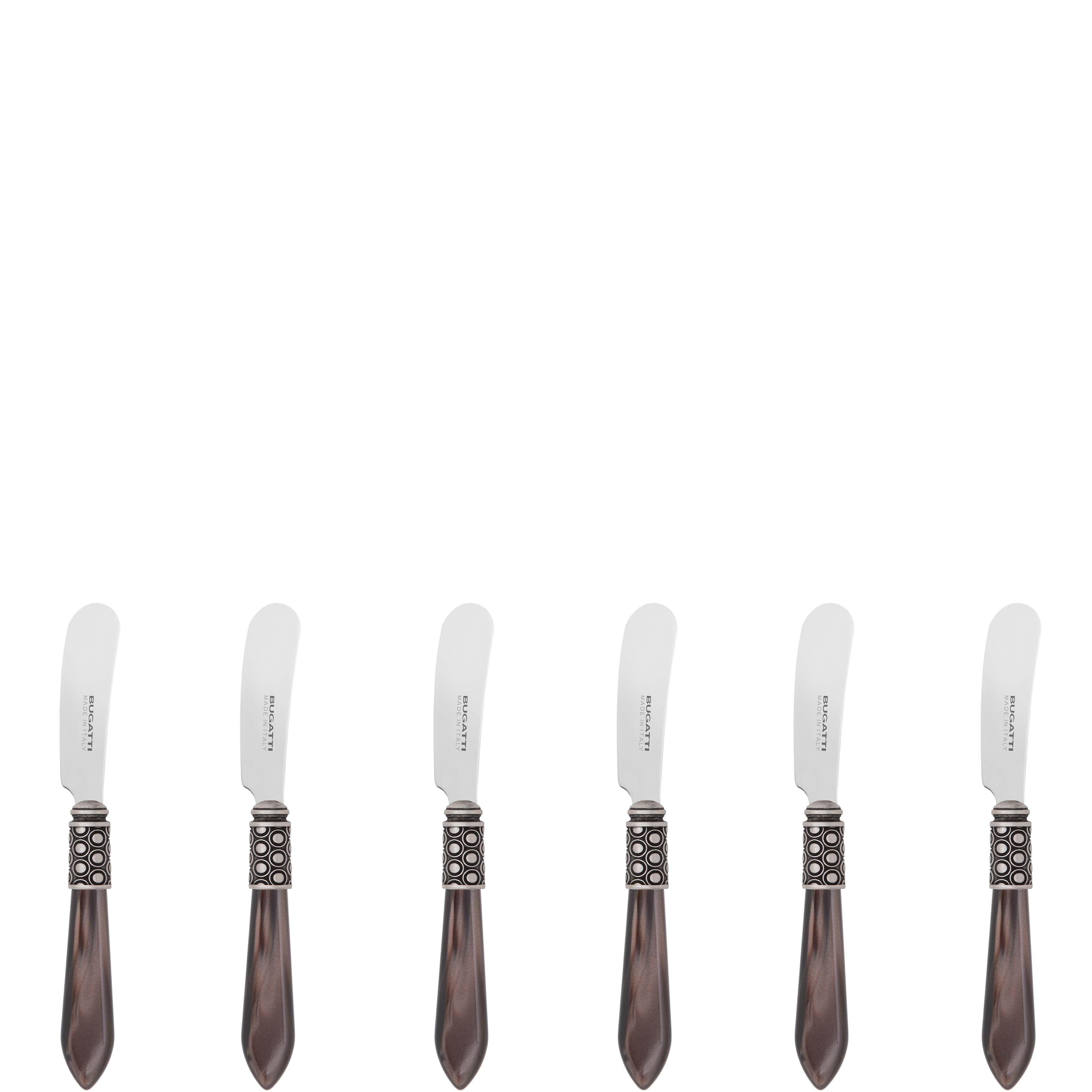 Optical Antique Spreader / Butter Knife Set - Chocolate-Casa Bugatti USA