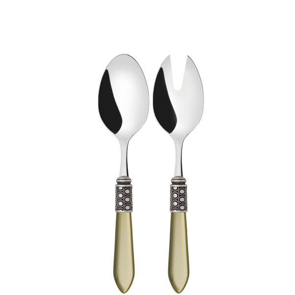 Optical Antique 2 Piece Salad Servers, Chartreuse Green — Casa Bugatti