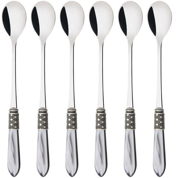 Optical Antique Ice Tea / Cocktail Spoon Set - Gray-Casa Bugatti USA