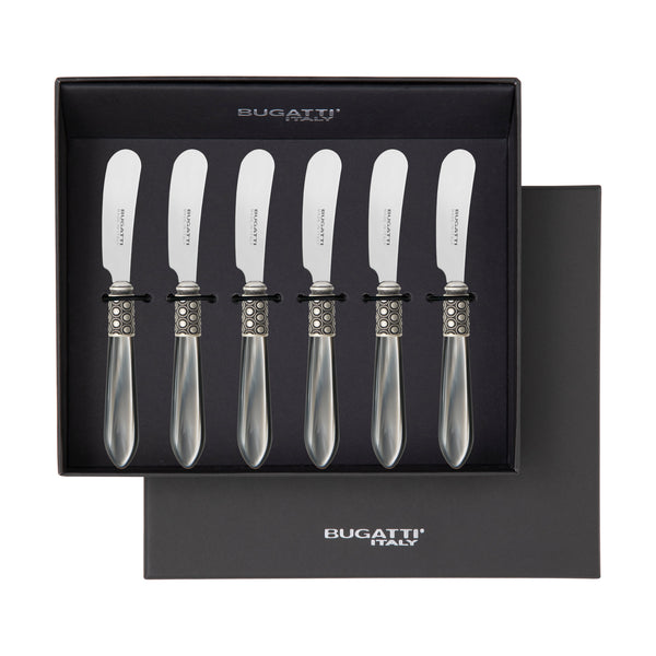 Optical Antique Spreader / Butter Knife Set - Gray-Casa Bugatti USA
