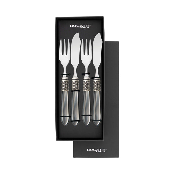 Optical Antique 12 Piece Fish Set - Gray-Casa Bugatti USA