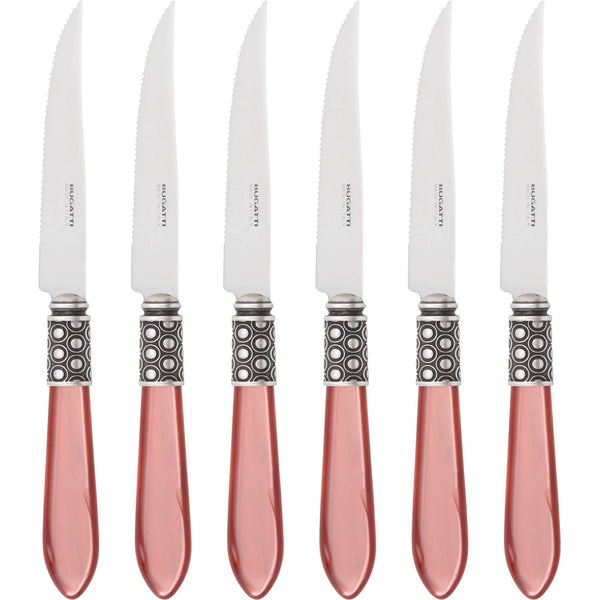 Optical Antique 6 Piece Steak knife Set - Rust-Casa Bugatti USA