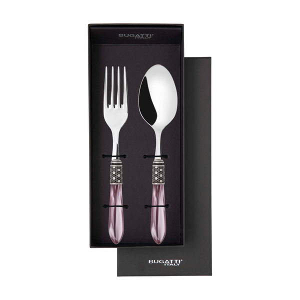 Optical Antique 2 Piece Serving Set - Lilac-Casa Bugatti USA