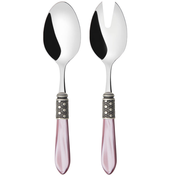 Optical Antique 2 Piece Salad Servers, Lilac — Casa Bugatti