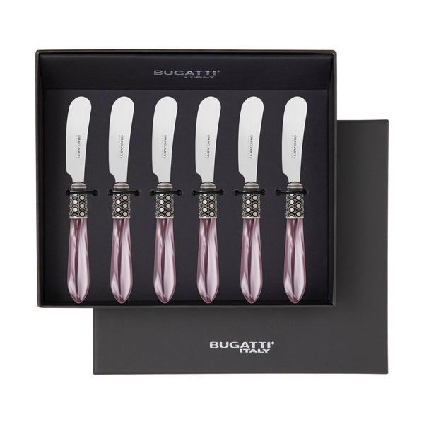 Optical Antique Spreader / Butter Knife Set - lilac