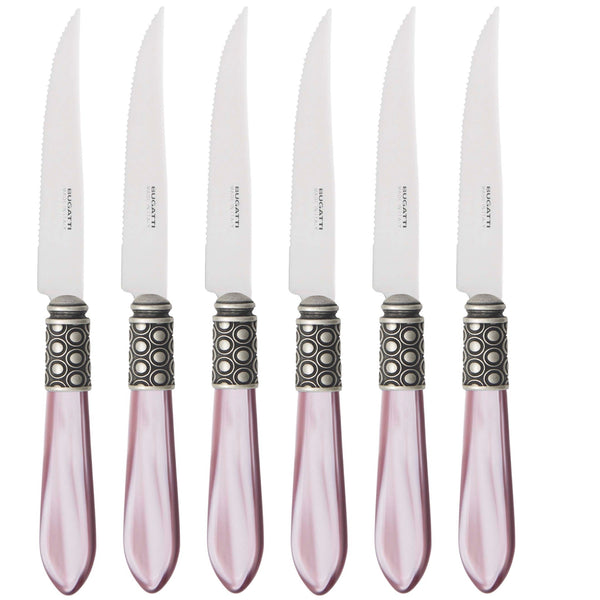 Optical Antique 6 Piece Steak knife Set - Lilac-Casa Bugatti USA
