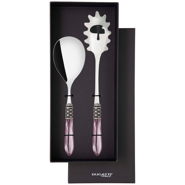 Optical Antique 2 Piece Pasta Set in gift box - lilac