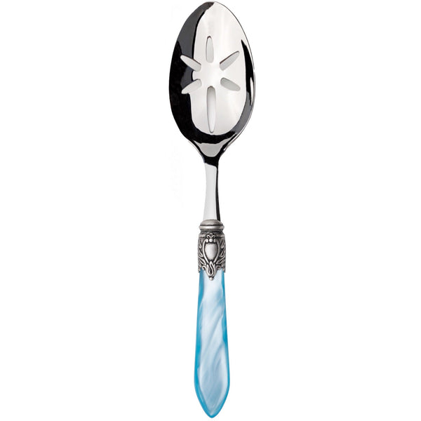 Oxford Antique Slotted Serving Spoon - Sky Blue-Casa Bugatti USA