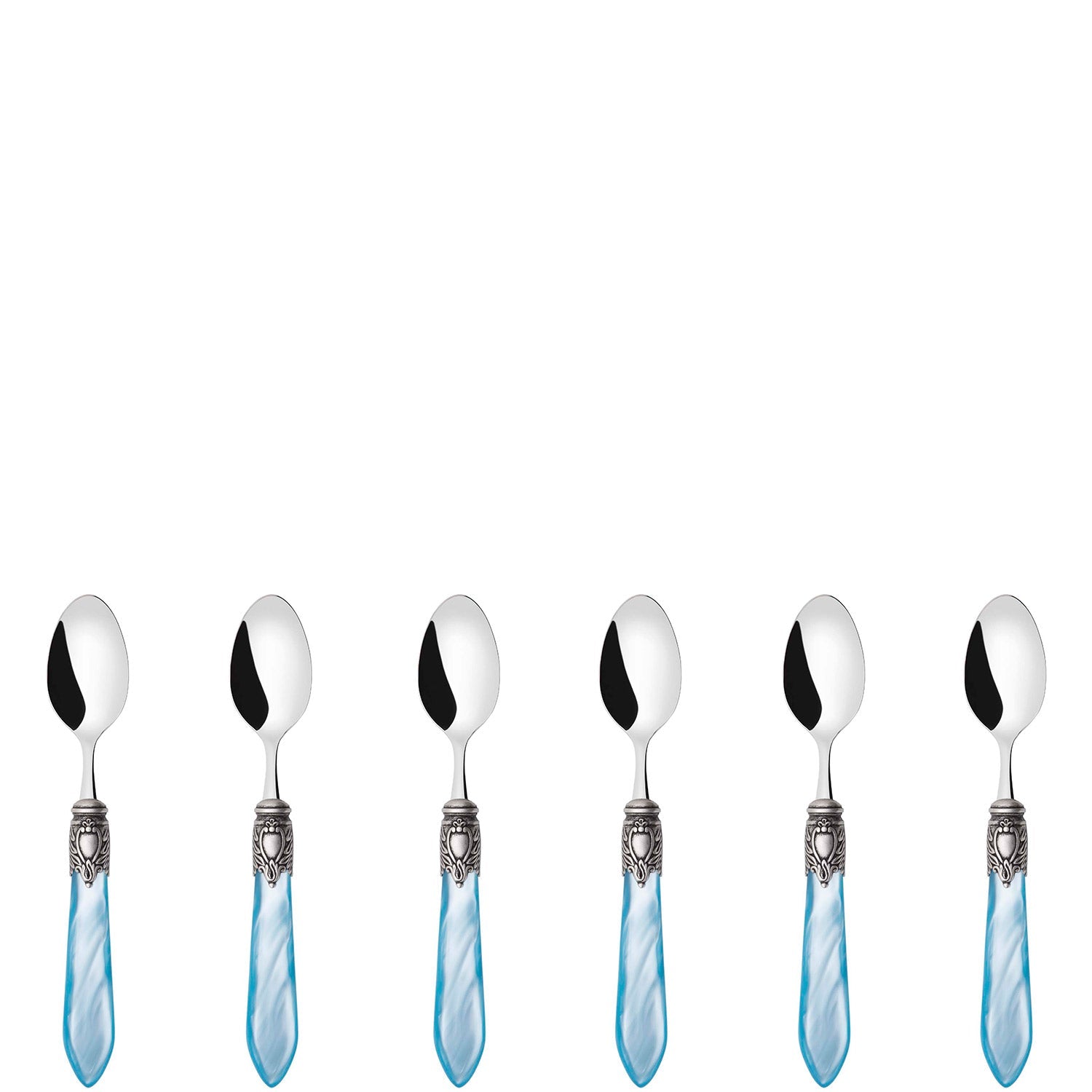Oxford Antique Mocha Spoons Set Sky Blue