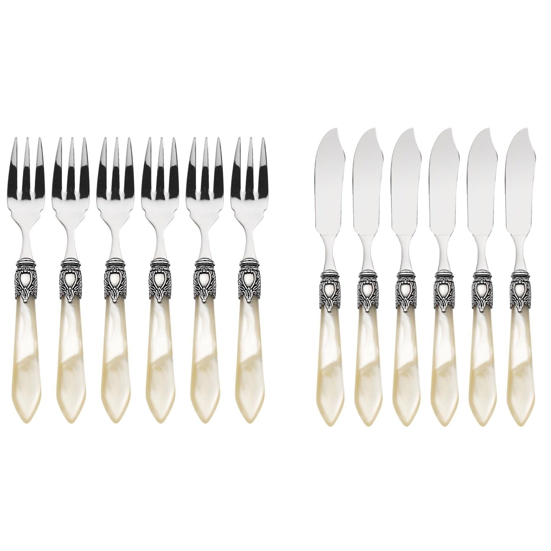Oxford Antique 12 Piece Fish Set (knives and forks)-Casa Bugatti USA