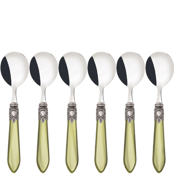 Oxford Antique Soup Spoons Set, Chartreuse Green — Casa Bugatti