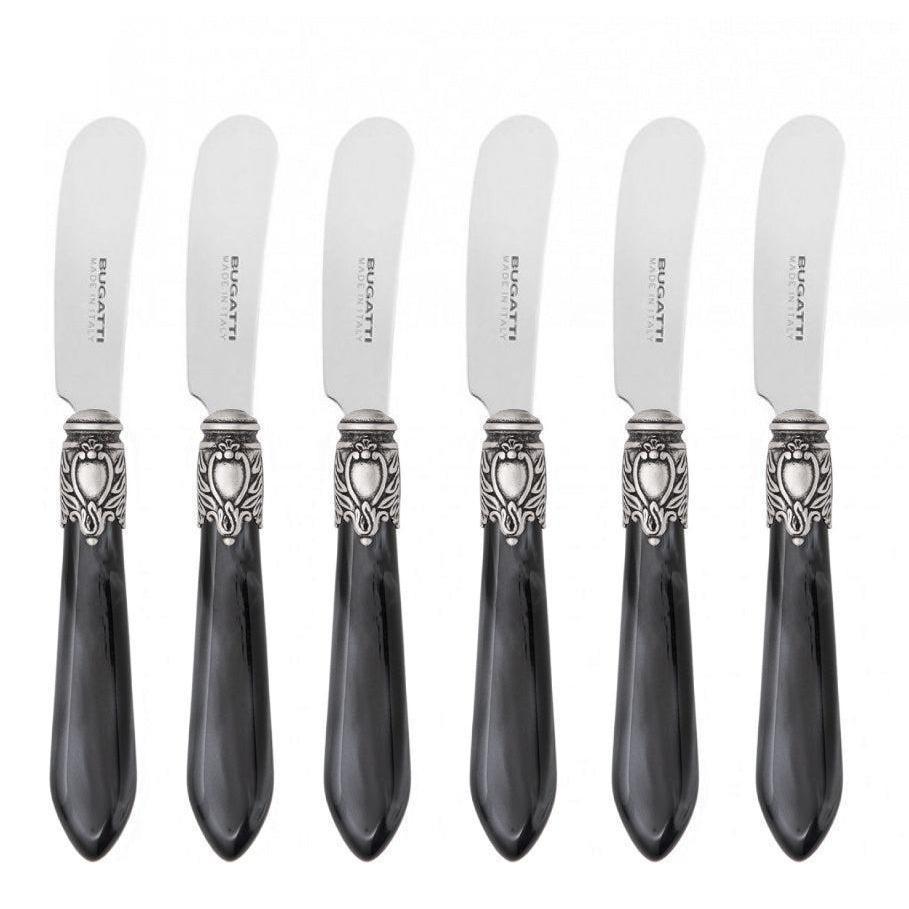 Oxford Antique 6 Spreader Knives - CHARCOAL