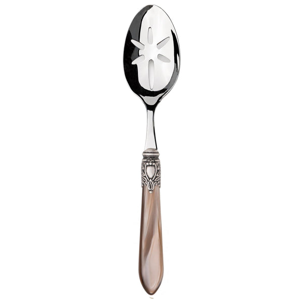 Oxford Antique Slotted Serving Spoon  Taupe