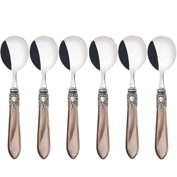 Oxford Antique Soup Spoons Set, Taupe — Casa Bugatti