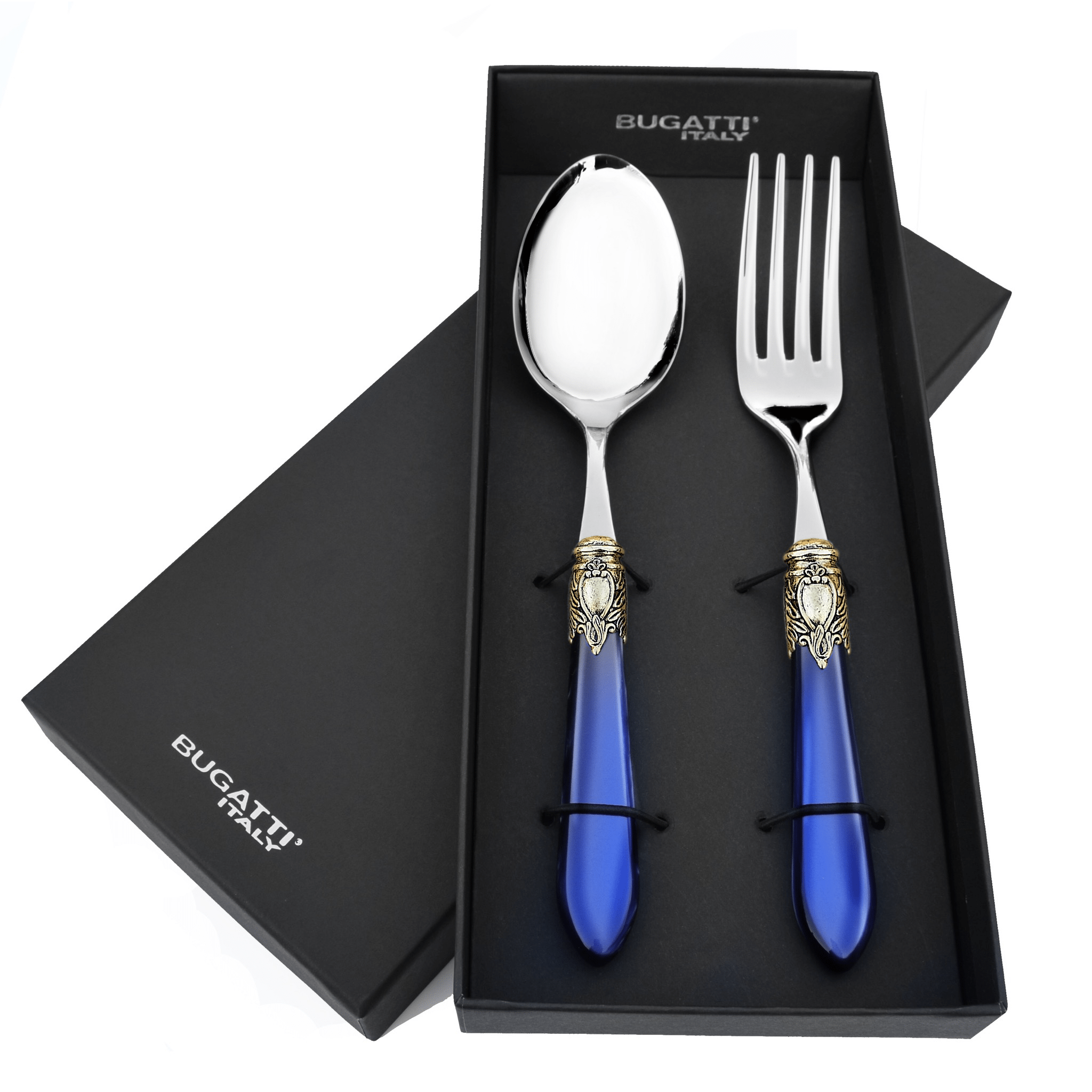 Oxford Gold Ring 2 Piece Serving Set royal blue-Casa Bugatti USA