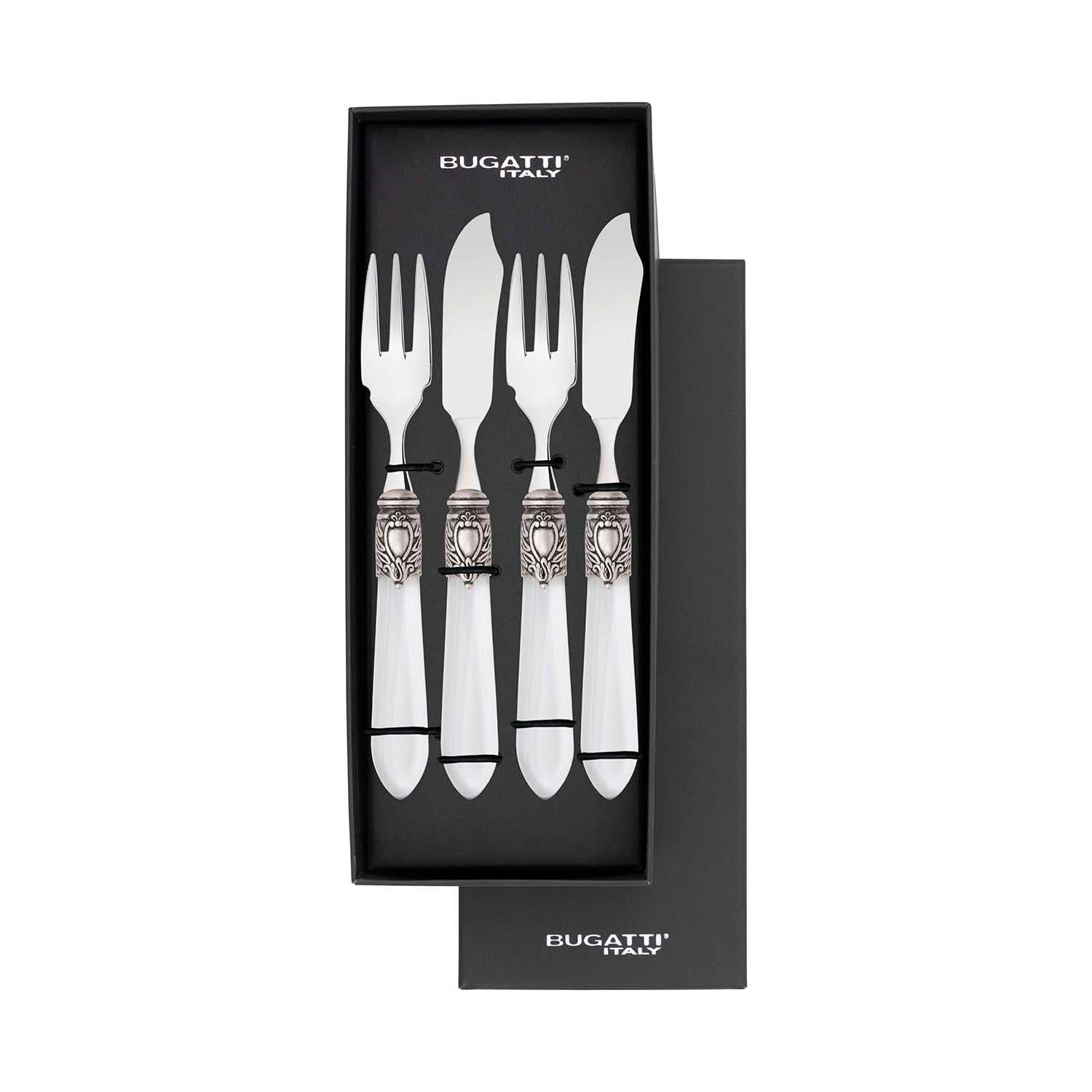 Oxford Antique 12 Piece Fish Set  Clear