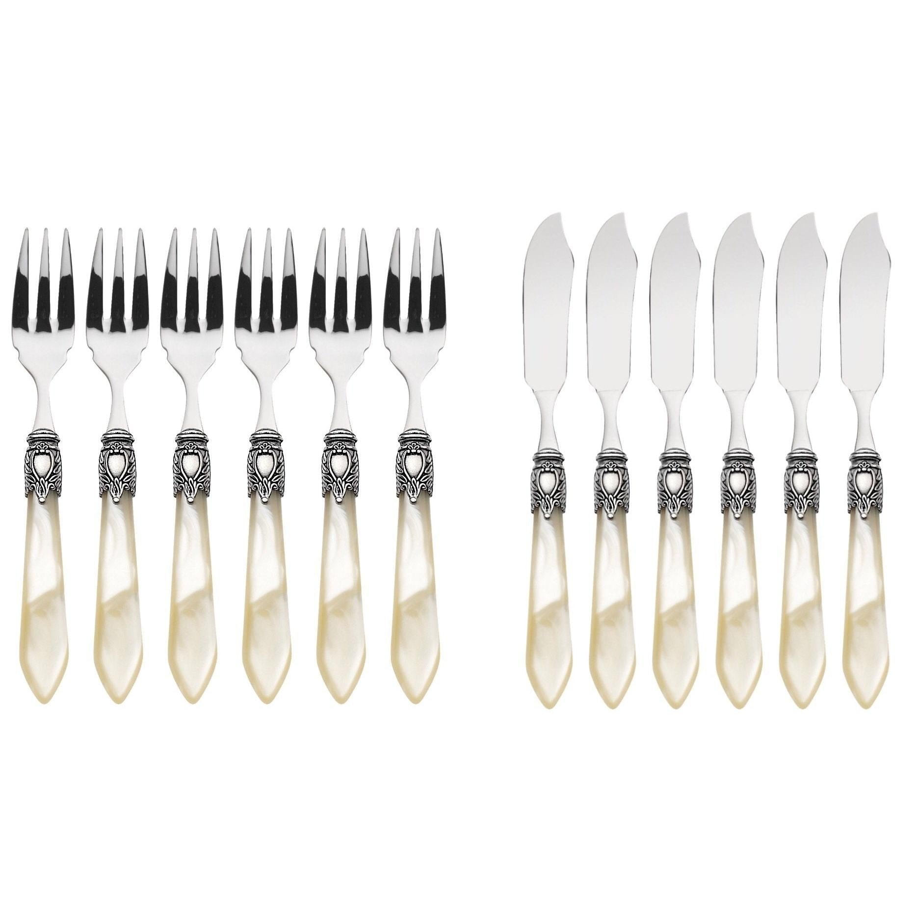 Oxford Antique 12 Piece Fish Set (knives and forks)-Casa Bugatti USA