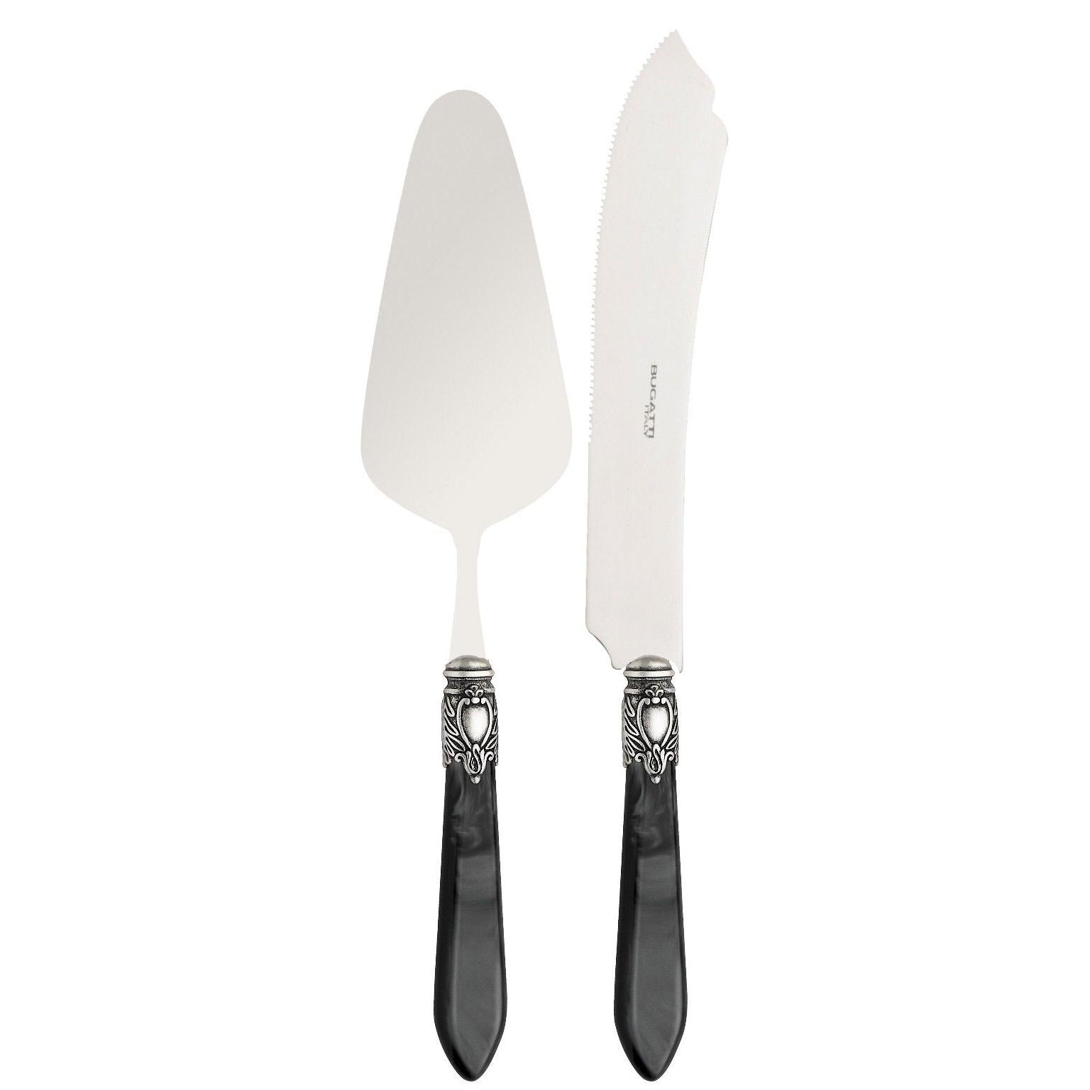 Oxford Antique 2 Piece Cake Set Charcoal-Casa Bugatti USA