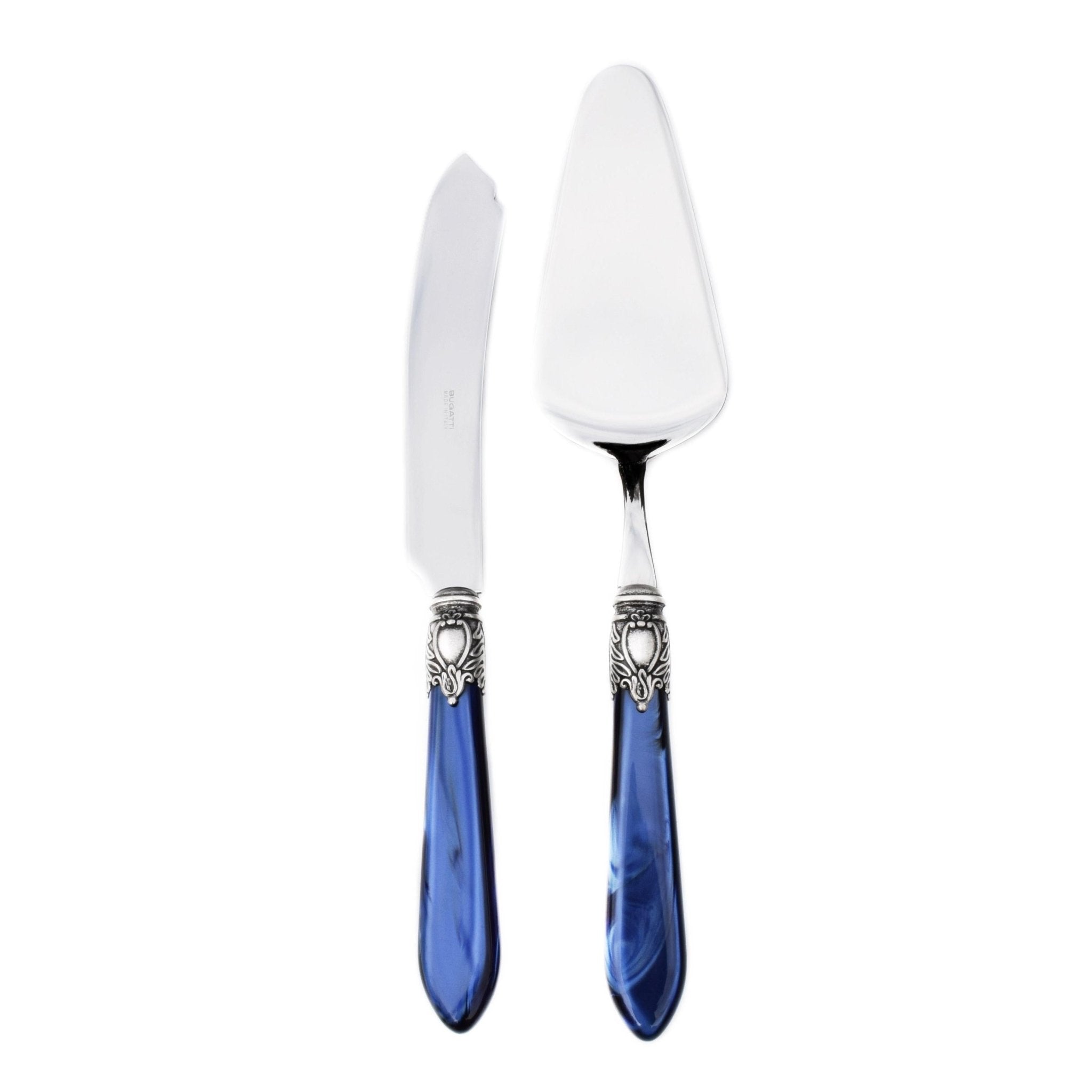 Oxford Antique 2 Piece Cake Set Royal Blue-Casa Bugatti USA