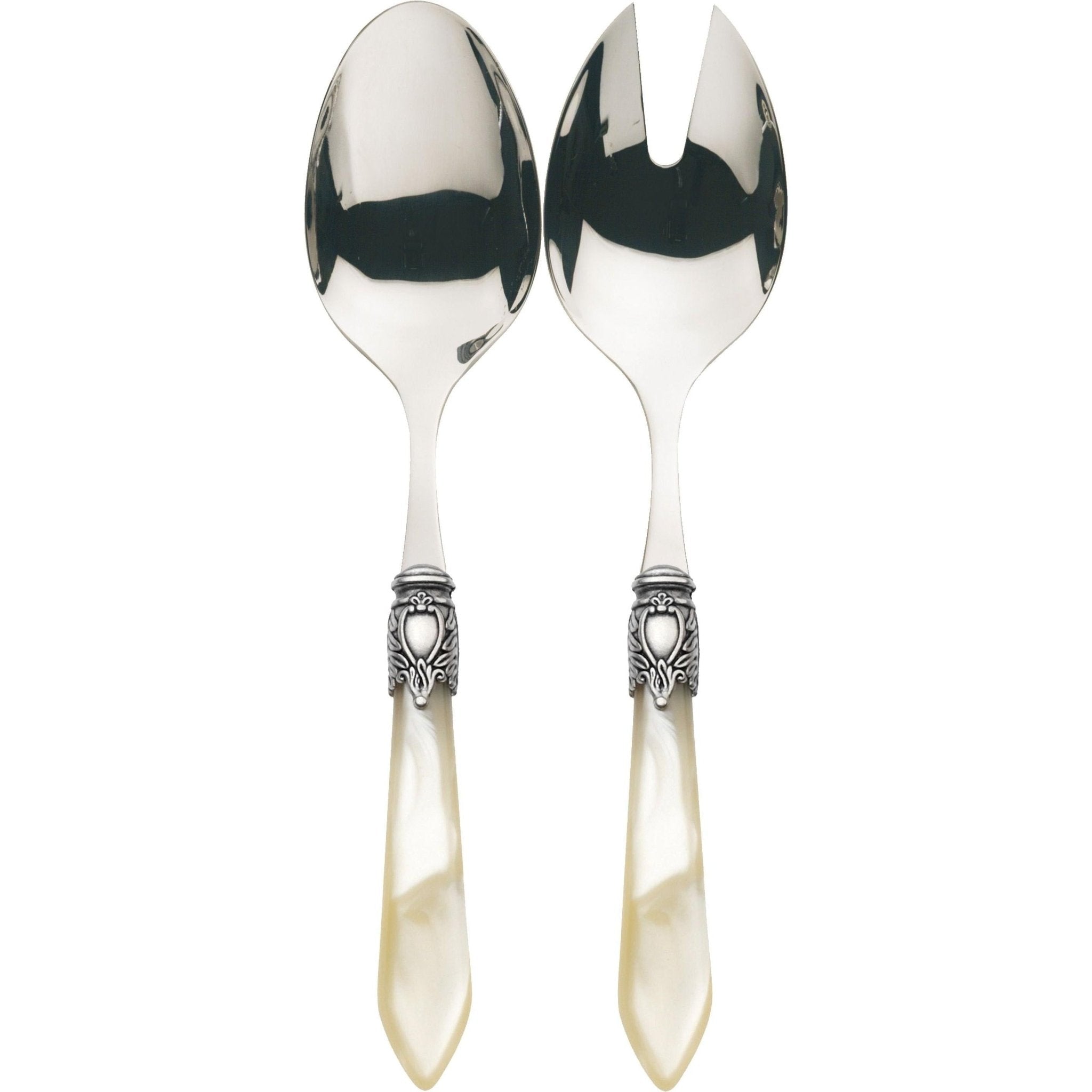 Oxford Antique 2 Piece Salad Set Ivory-Casa Bugatti USA