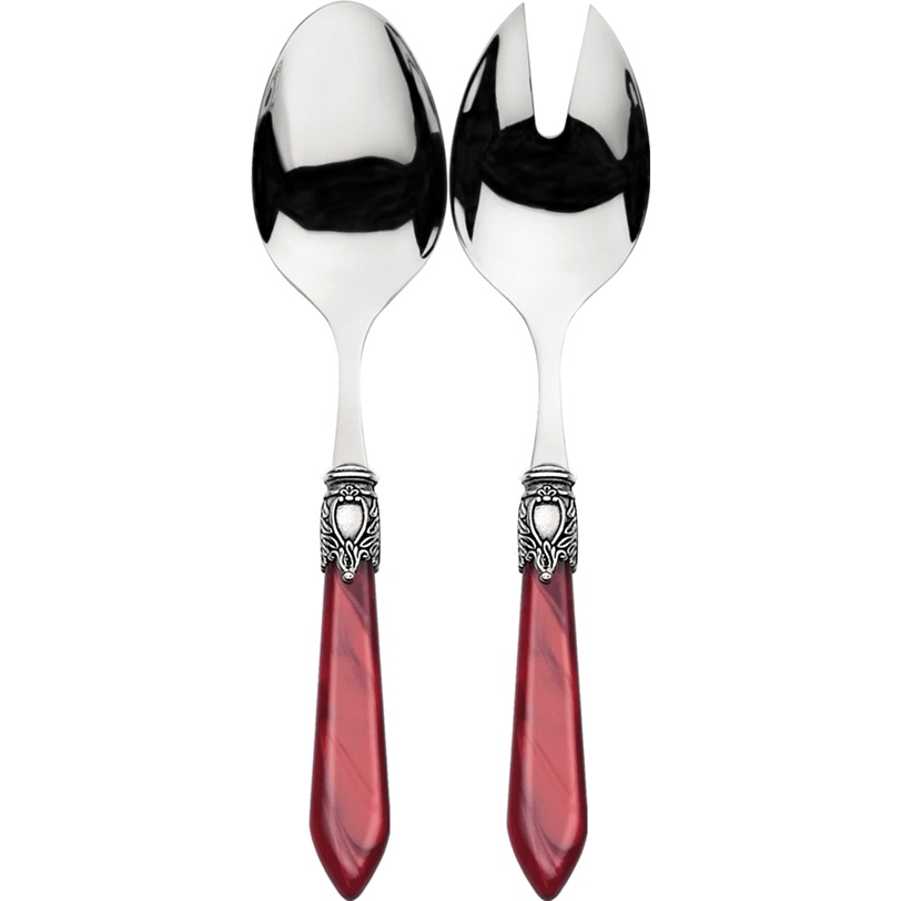 Oxford Antique 2 Piece Salad Set Burgundy-Casa Bugatti USA
