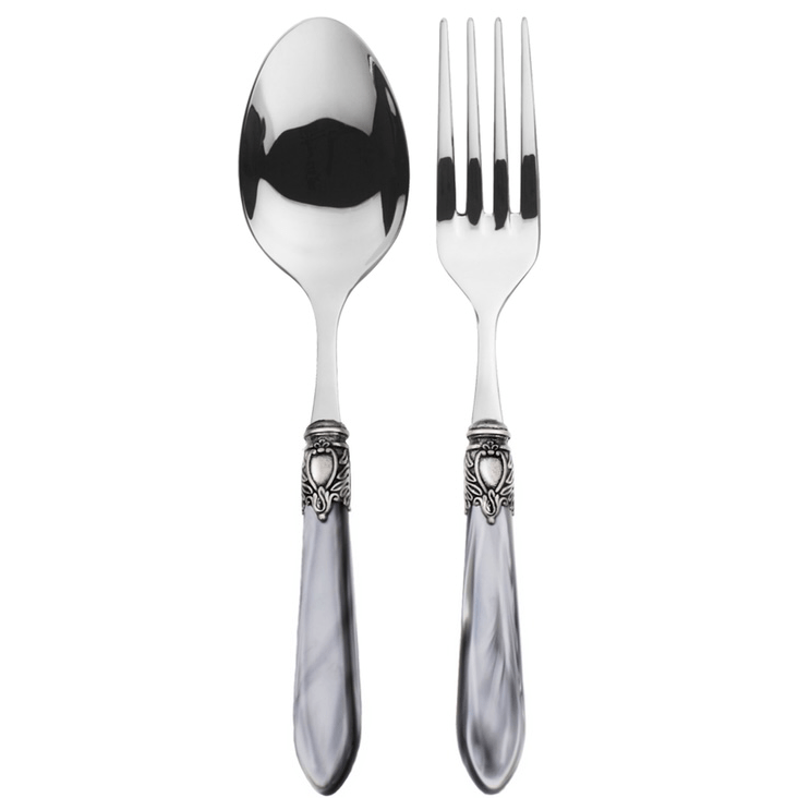 Oxford Antique 2 Piece Serving Set Grey-Casa Bugatti USA